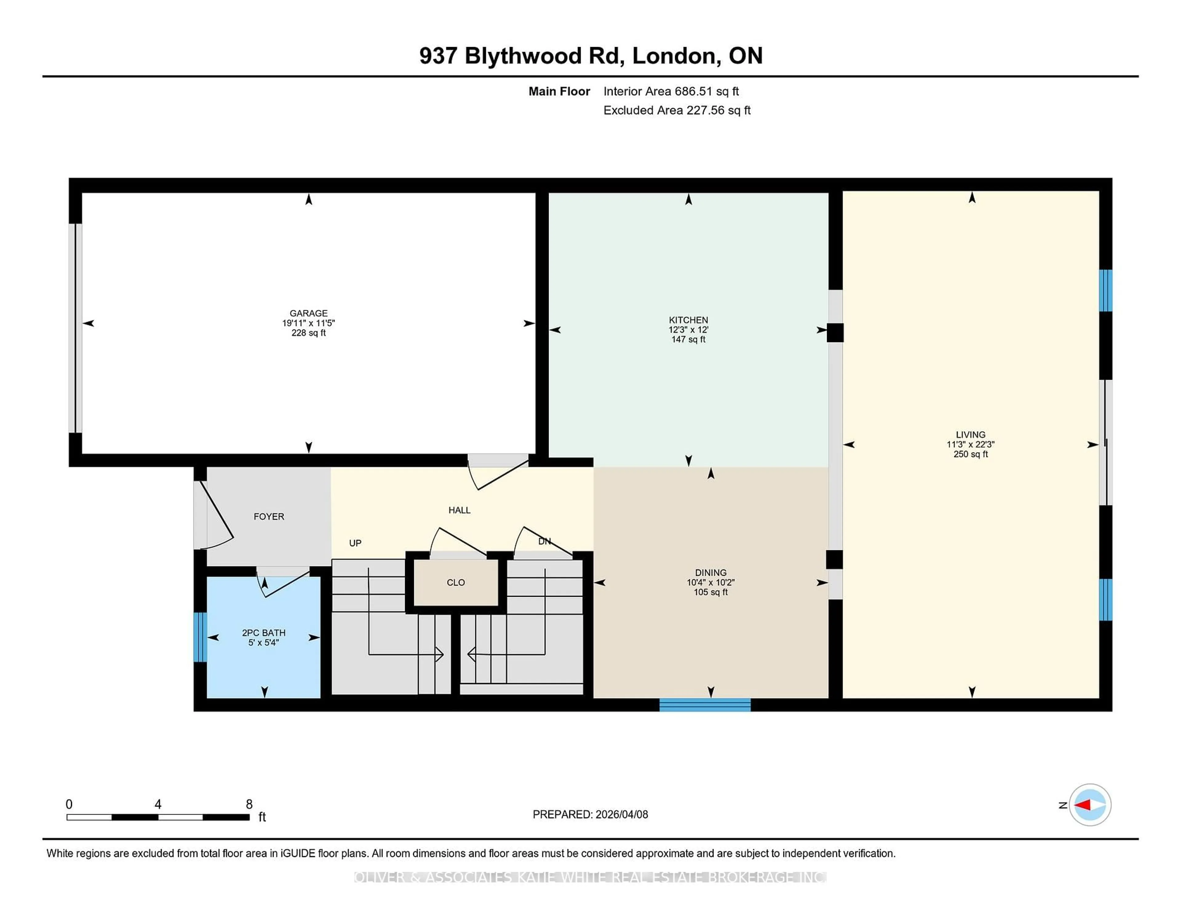 Floor plan for 937 Blythwood Rd, London North Ontario N6H 5W1