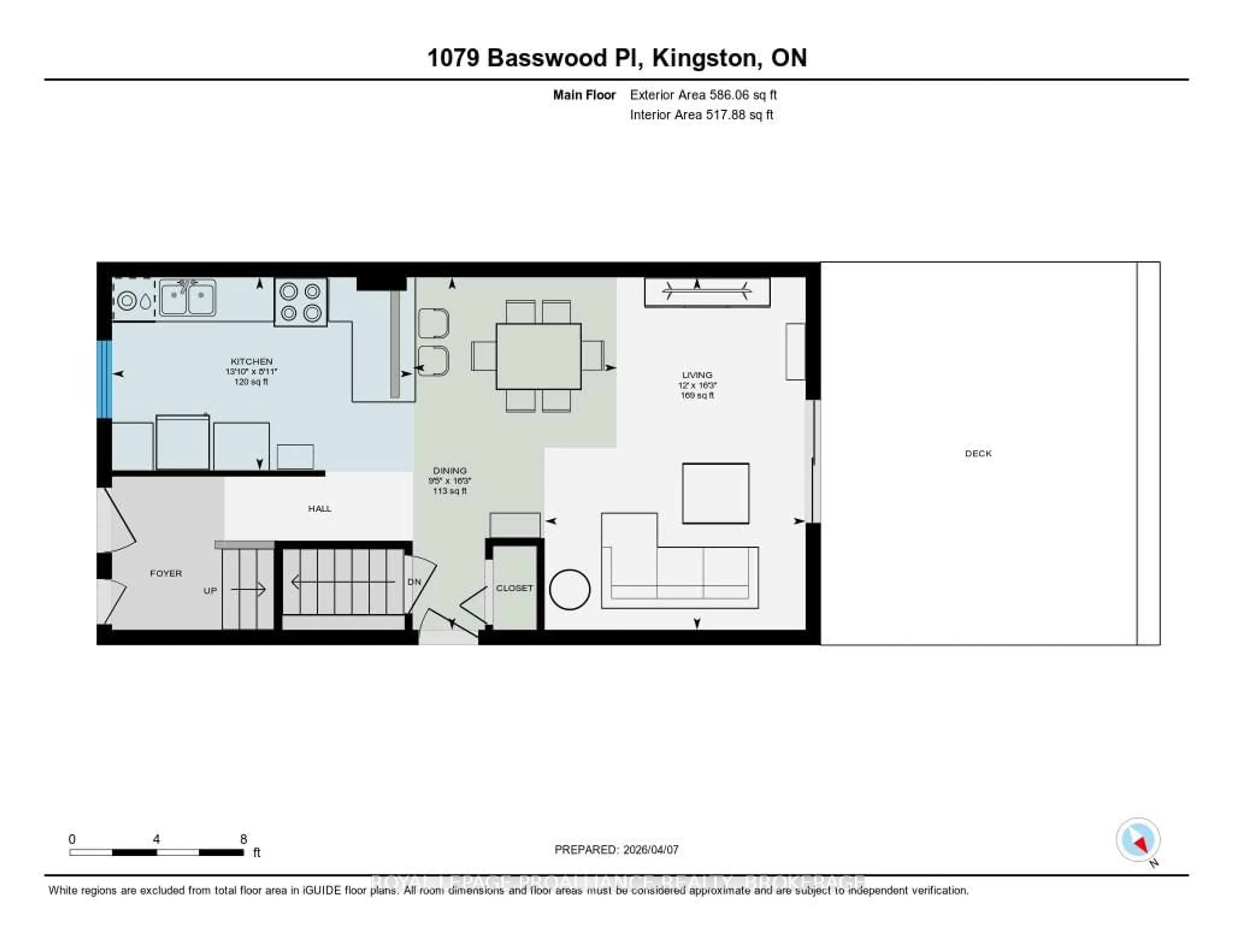 Floor plan for 1079 Basswood Pl, Kingston Ontario K7P 1K4
