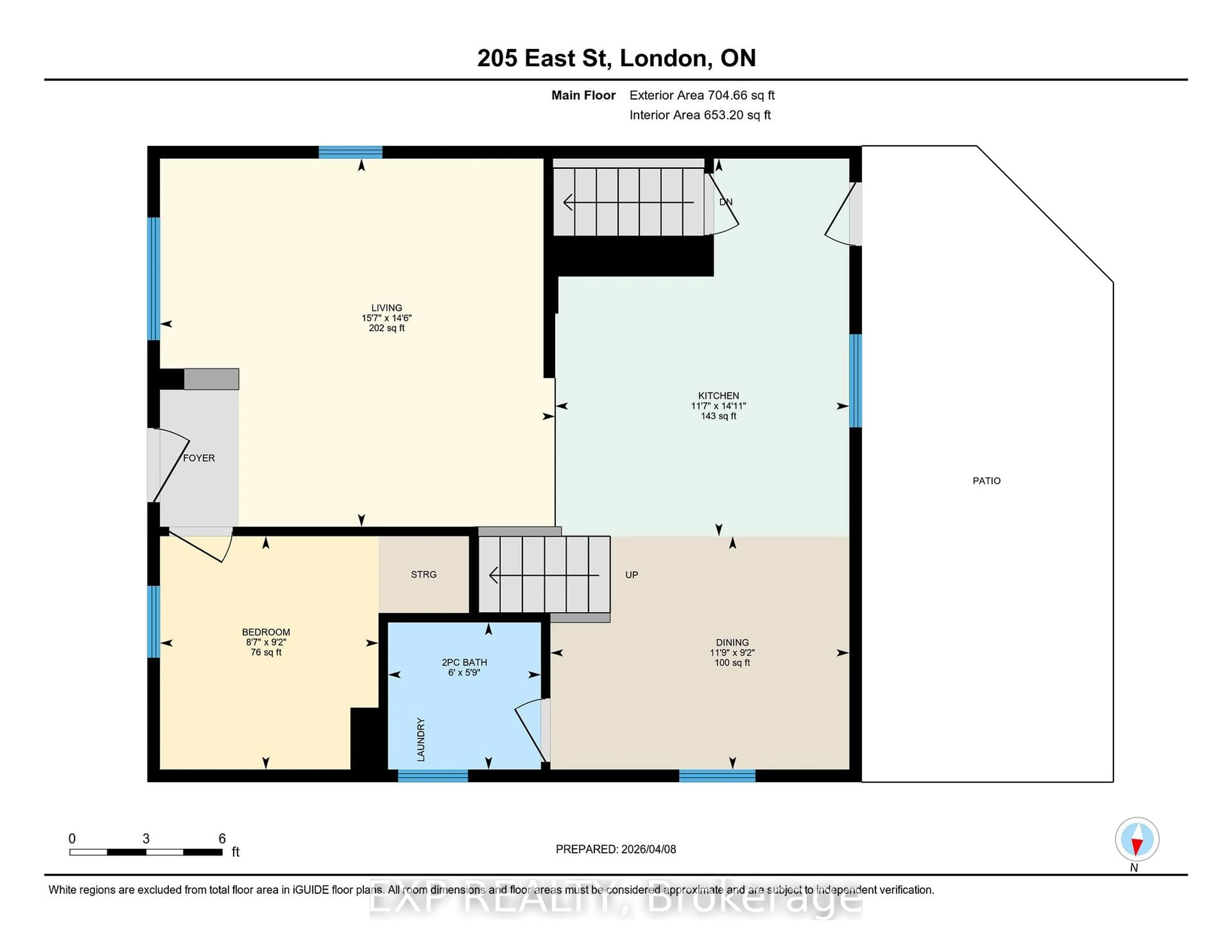 Floor plan for 205 East St, London East Ontario N5Z 2S1