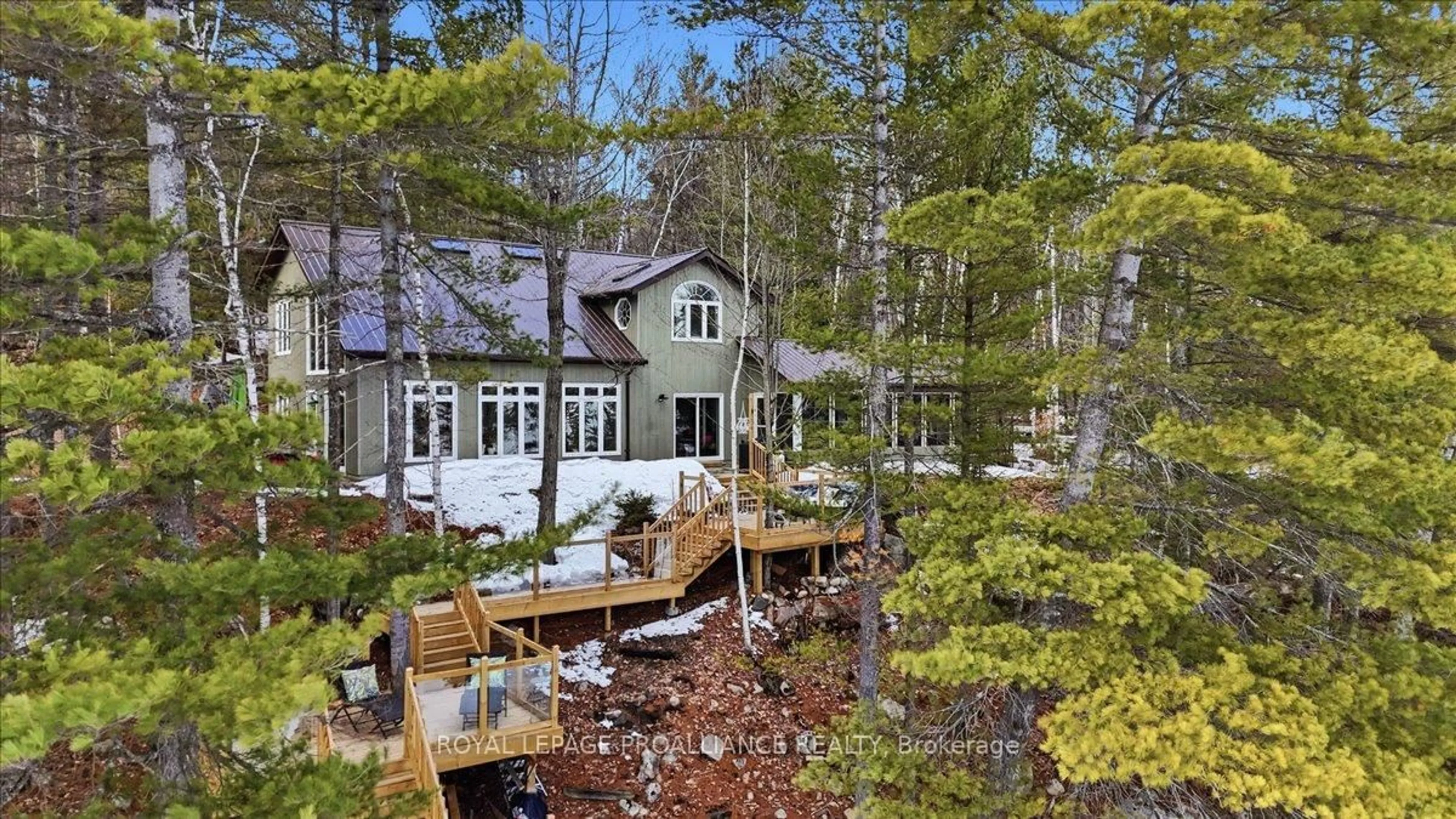 A pic from outside/outdoor area/front of a property/back of a property/a pic from drone, unknown for 13 Mazinaw Heights Rd, Cloyne Ontario K0H 1K0