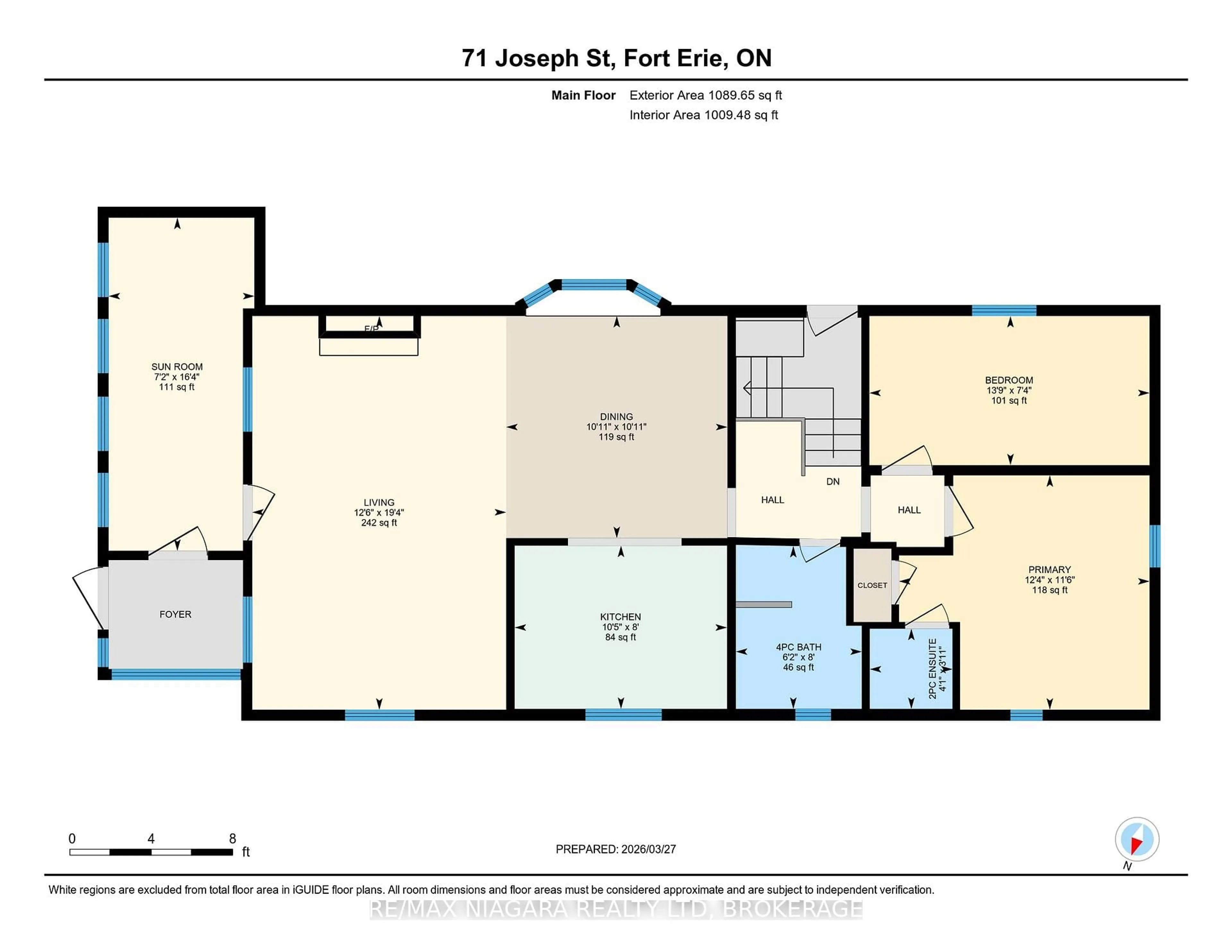 Floor plan for 71 Joseph St, Fort Erie Ontario L2A 5J6