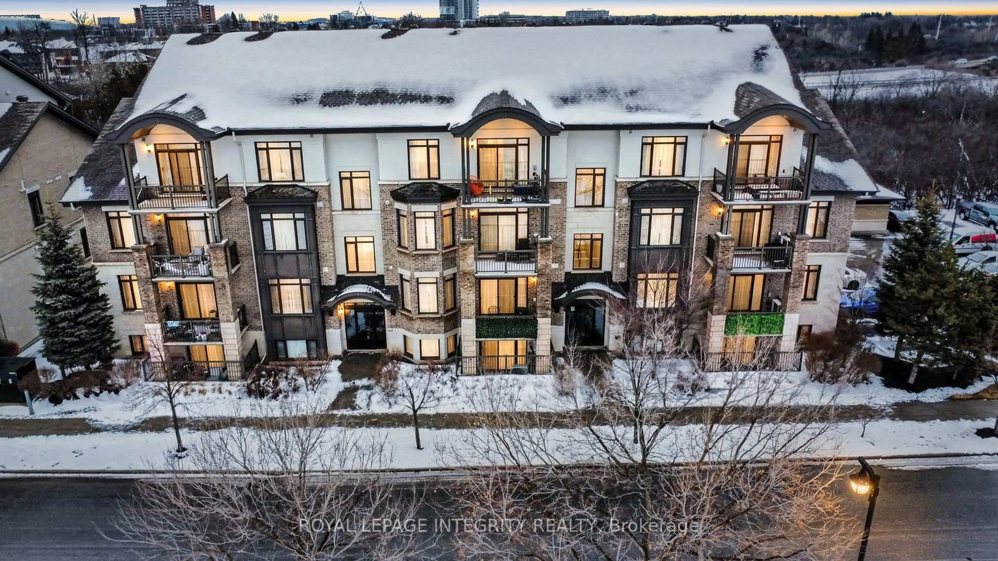 A pic from outside/outdoor area/front of a property/back of a property/a pic from drone, city buildings view from balcony for 705 Beauparc Private #303, Ottawa Ontario K1J 0B6