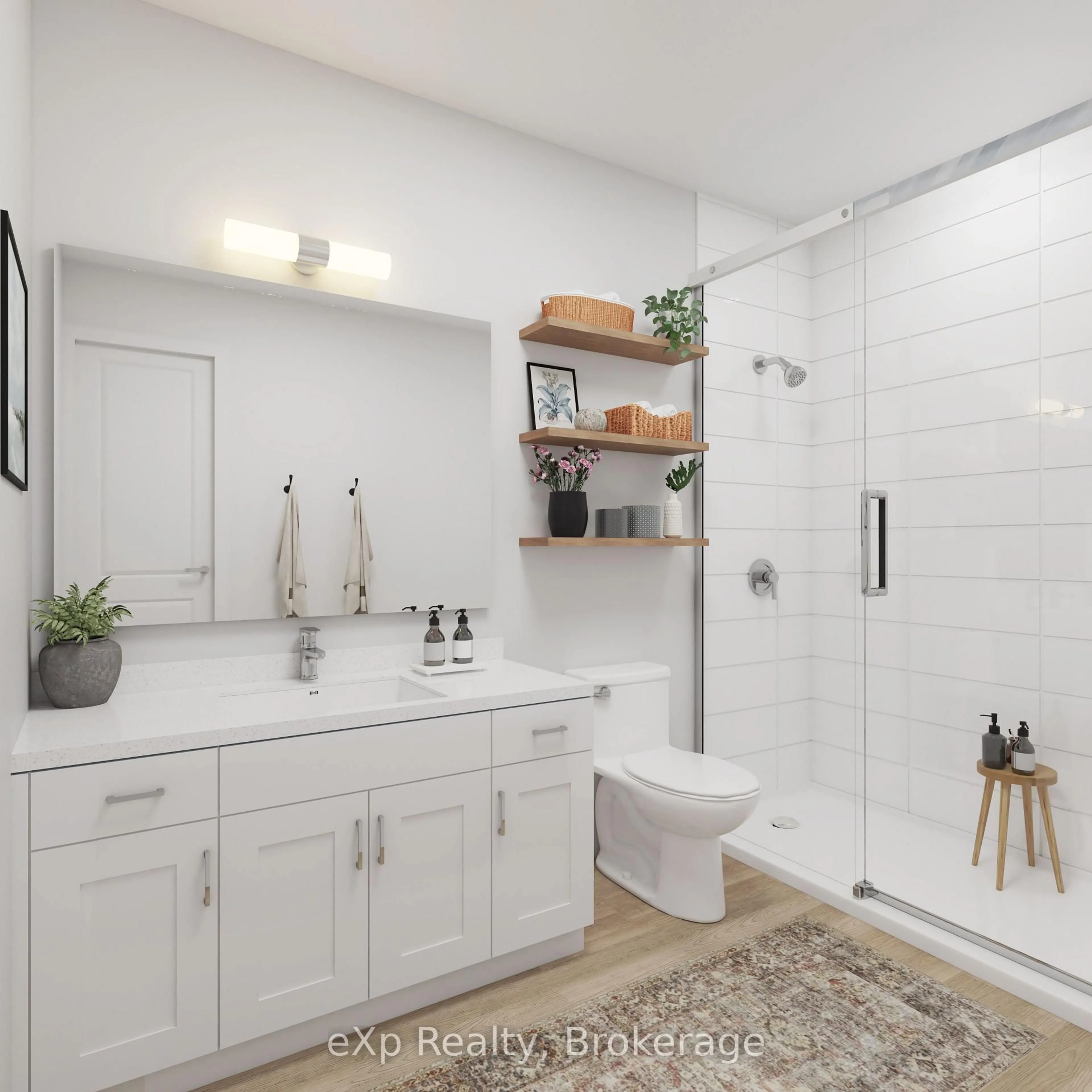 Contemporary bathroom, ceramic/tile floor for 824 Woolwich St #F187, Guelph Ontario N1H 1G8