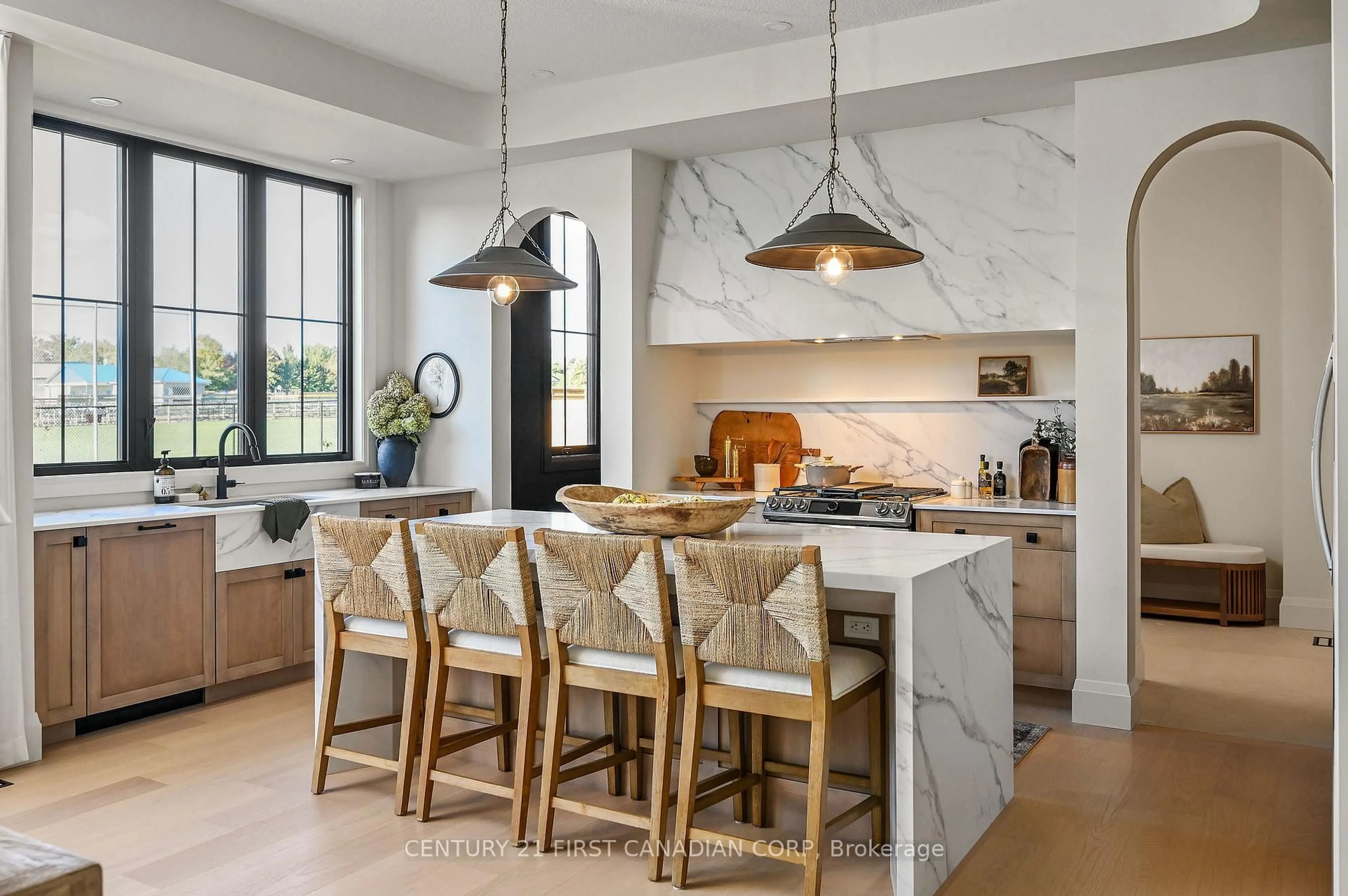 Contemporary kitchen, ceramic/tile floor for 863 White Pine St, London North Ontario N6G 3X9