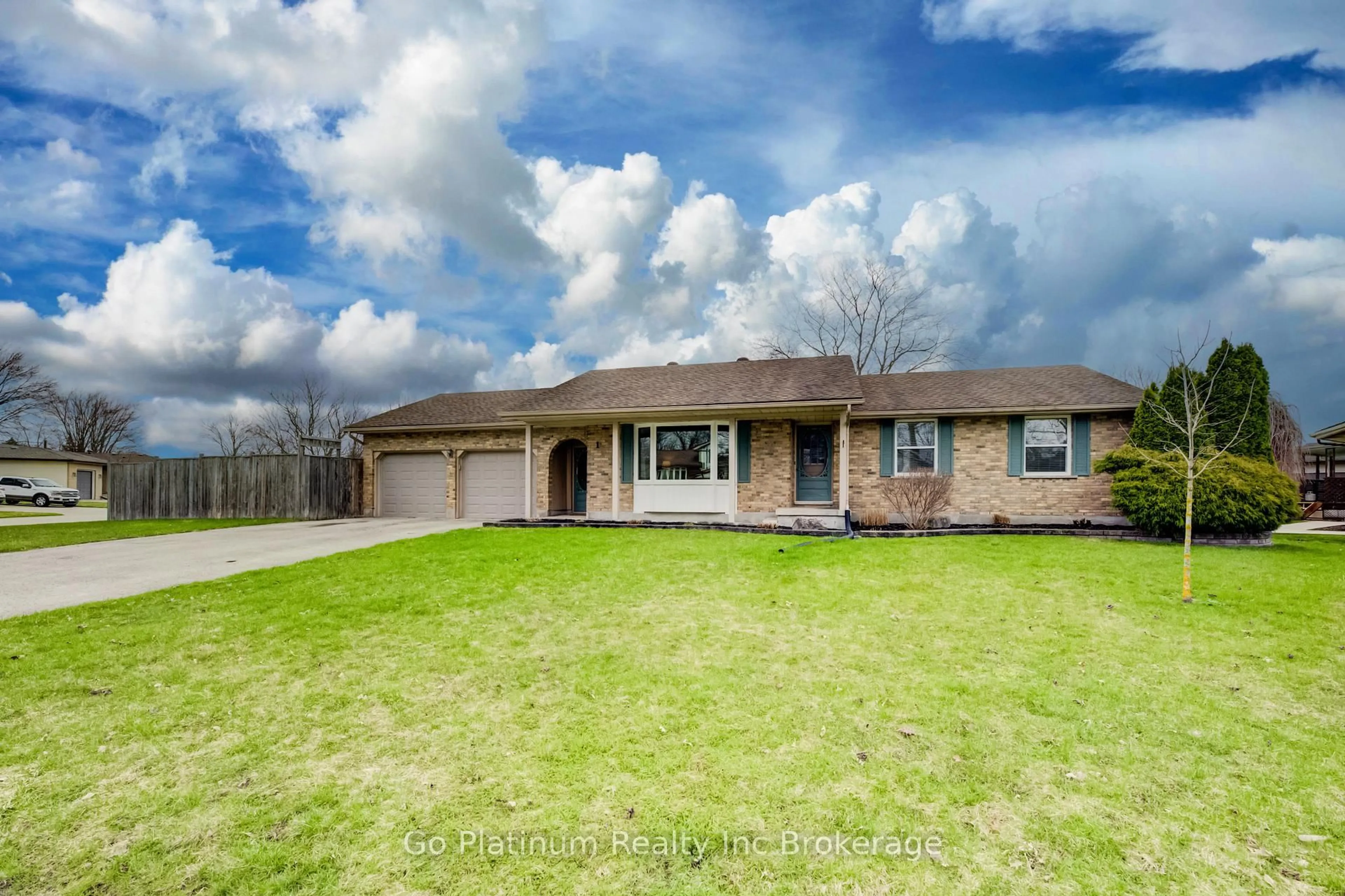 Home with brick exterior material, street for 1 Moore Cres, Norwich Ontario N0J 1P0