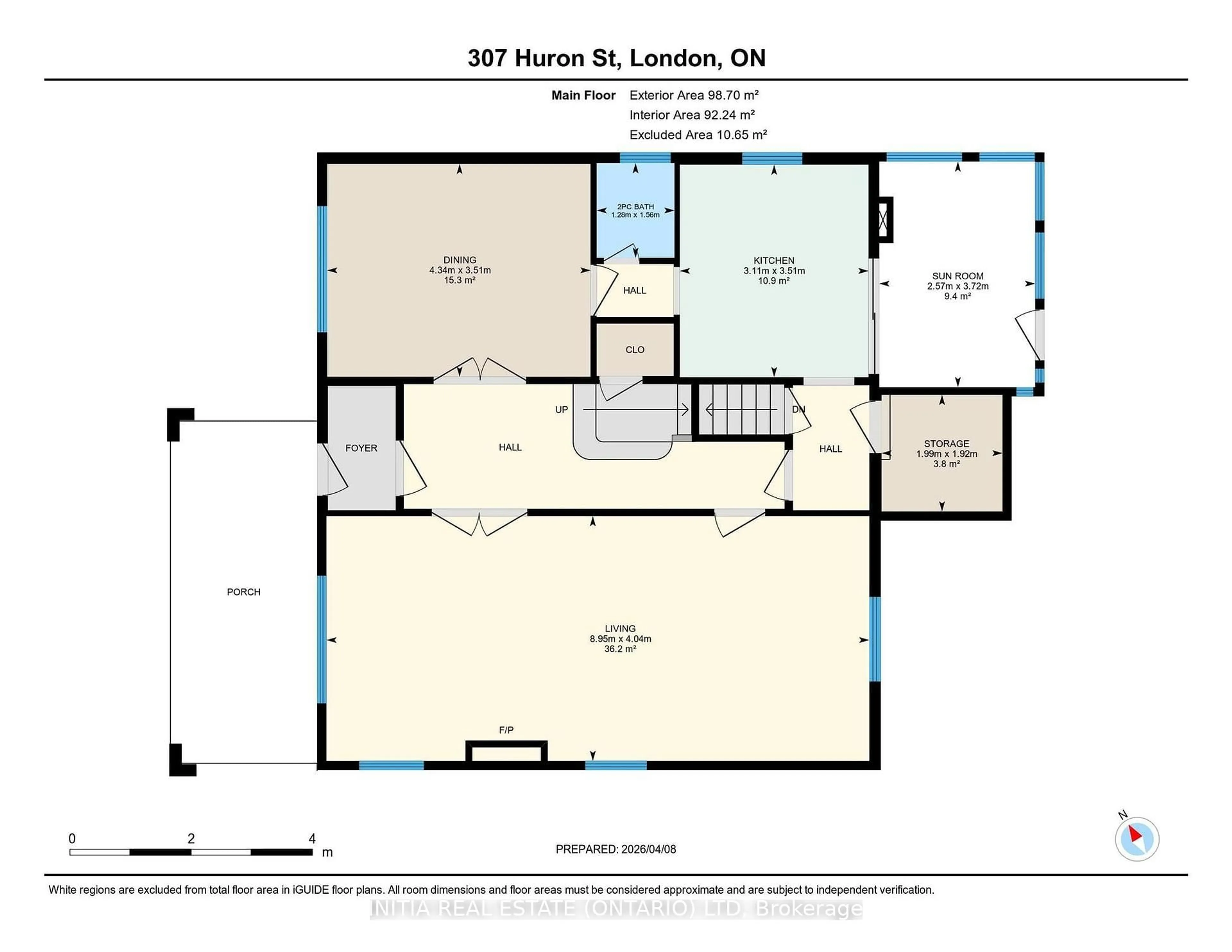 Floor plan for 307 Huron St, London East Ontario N6A 2K1