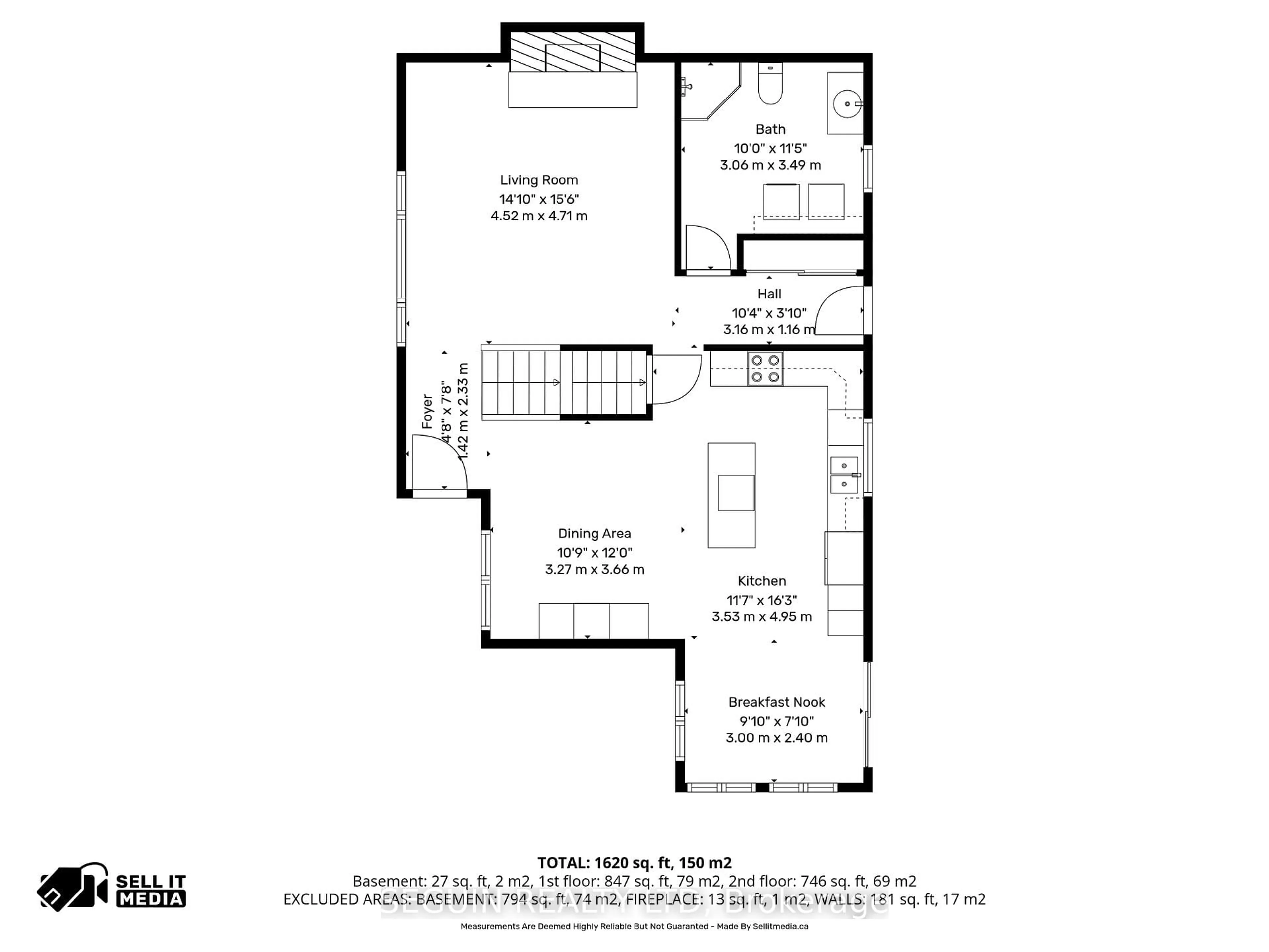 Floor plan for 1165 Golf Rd, East Hawkesbury Ontario K6A 2R2