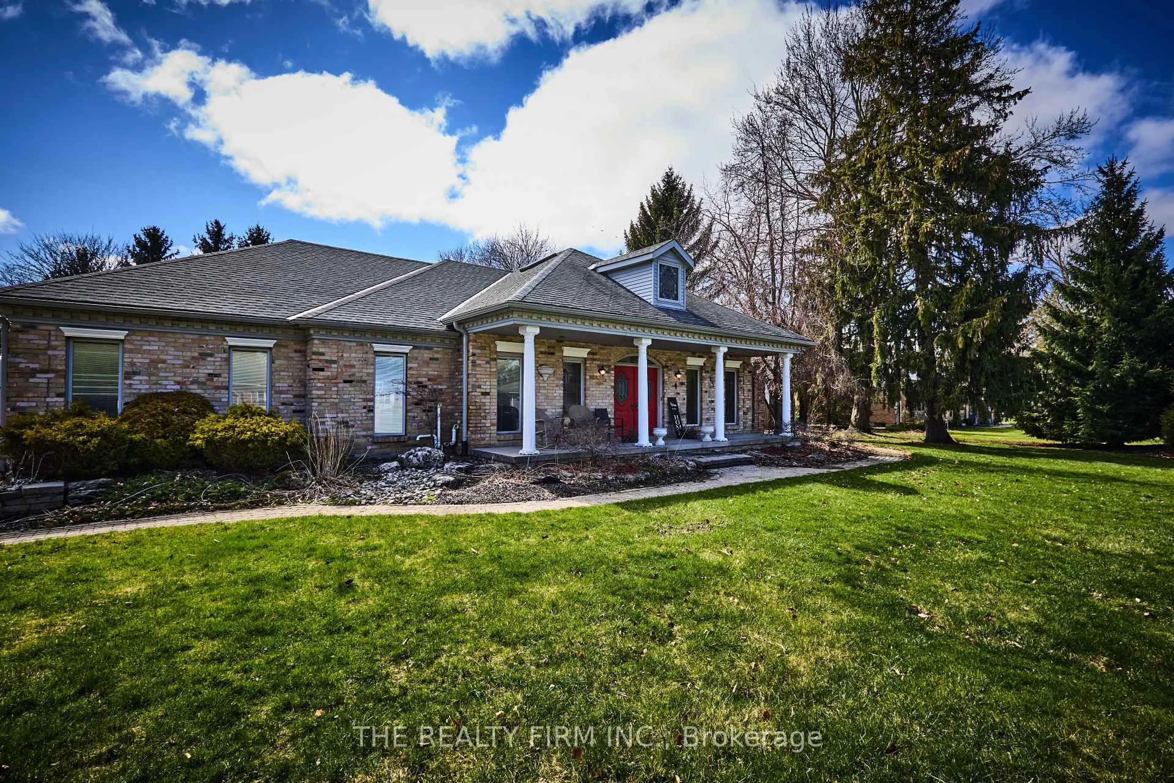 Home with brick exterior material, street for 10308 Greenpark Rd, Southwold Ontario N5P 3T2