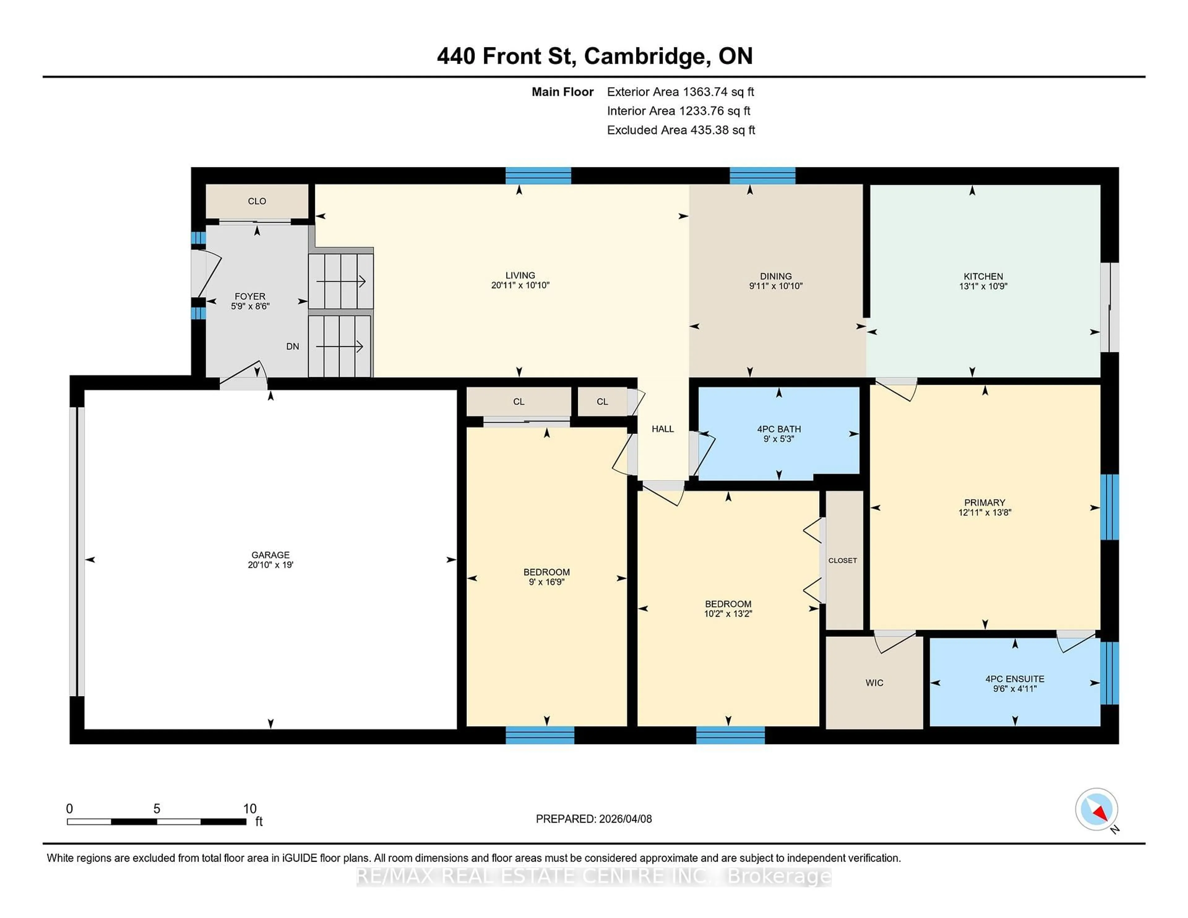 Floor plan for 440 Front St, Cambridge Ontario N3H 5T4