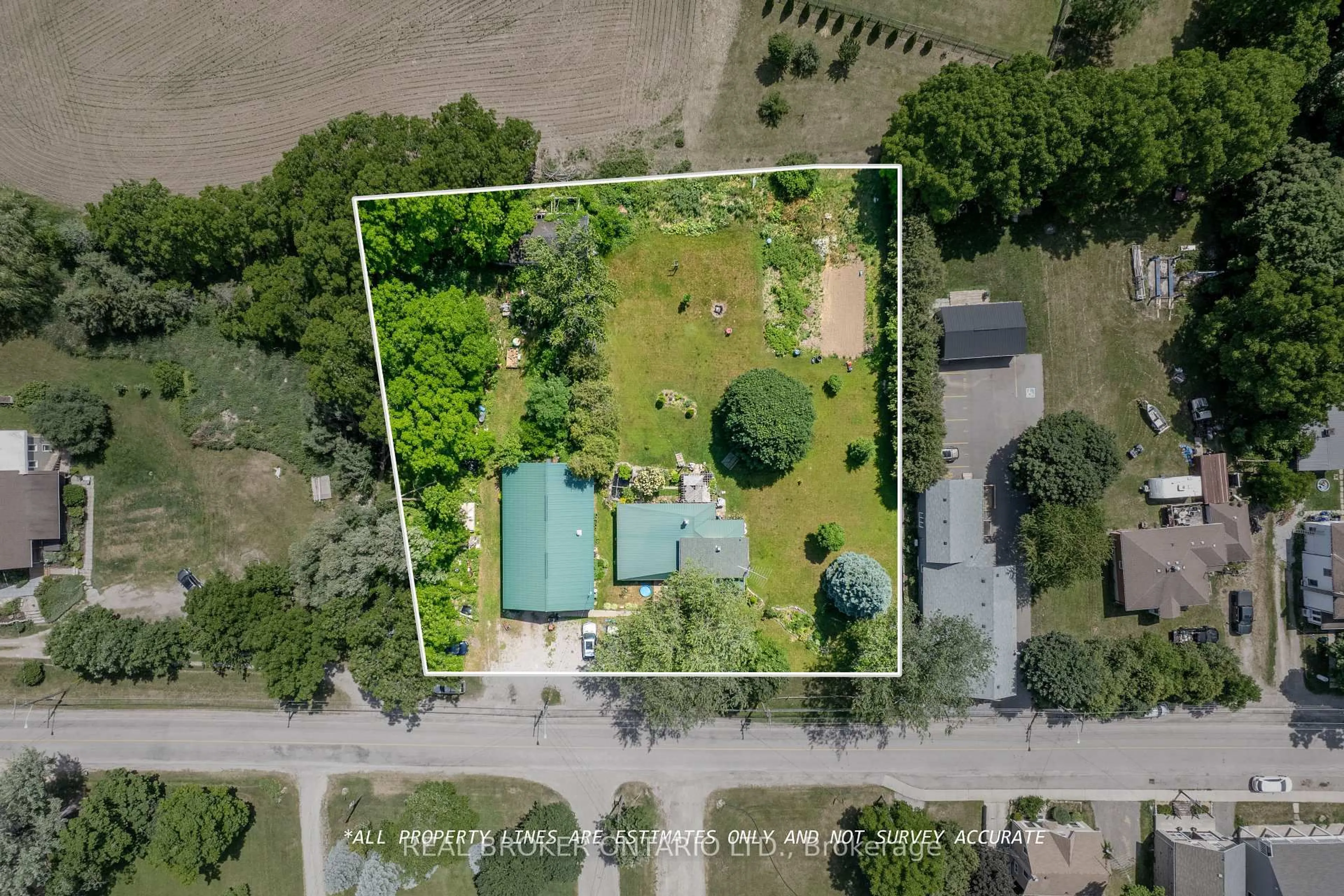 A pic from outside/outdoor area/front of a property/back of a property/a pic from drone, building for 1247 Old 8 Highway, Hamilton Ontario L0R 1Z0