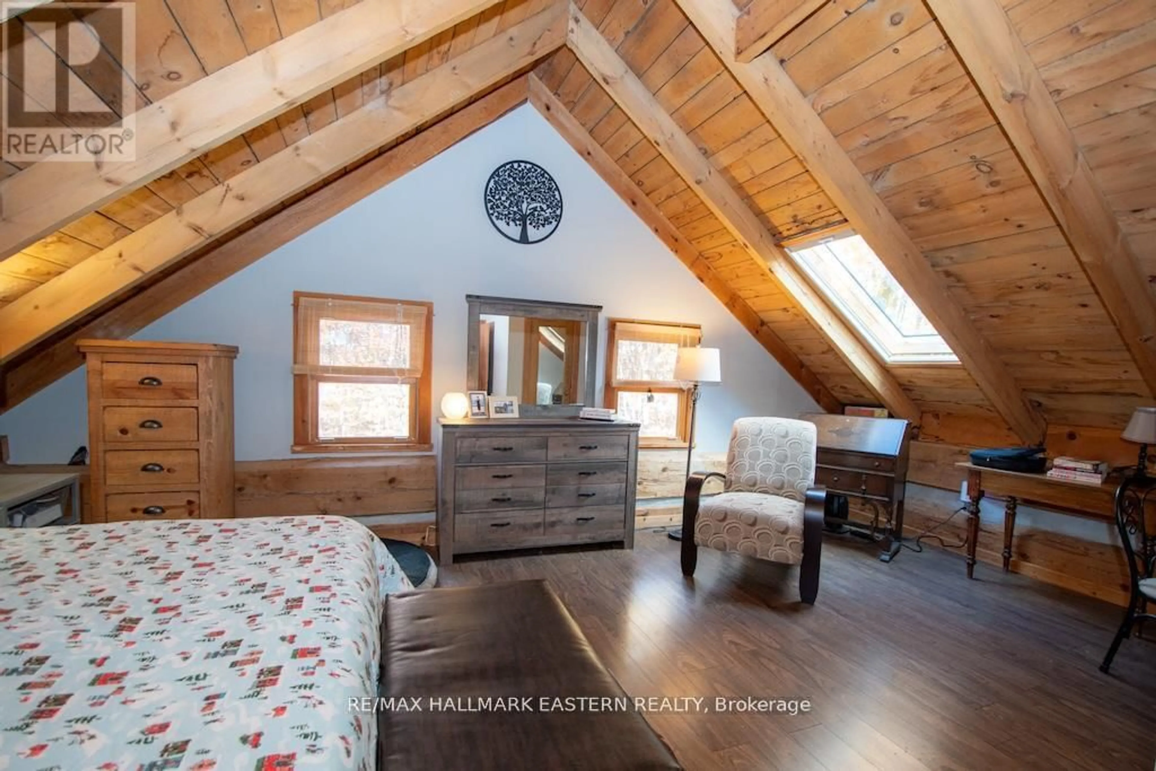 Bedroom with bed, wood/laminate floor for 371-B Godolphin Rd, Trent Hills Ontario K0K 3K0