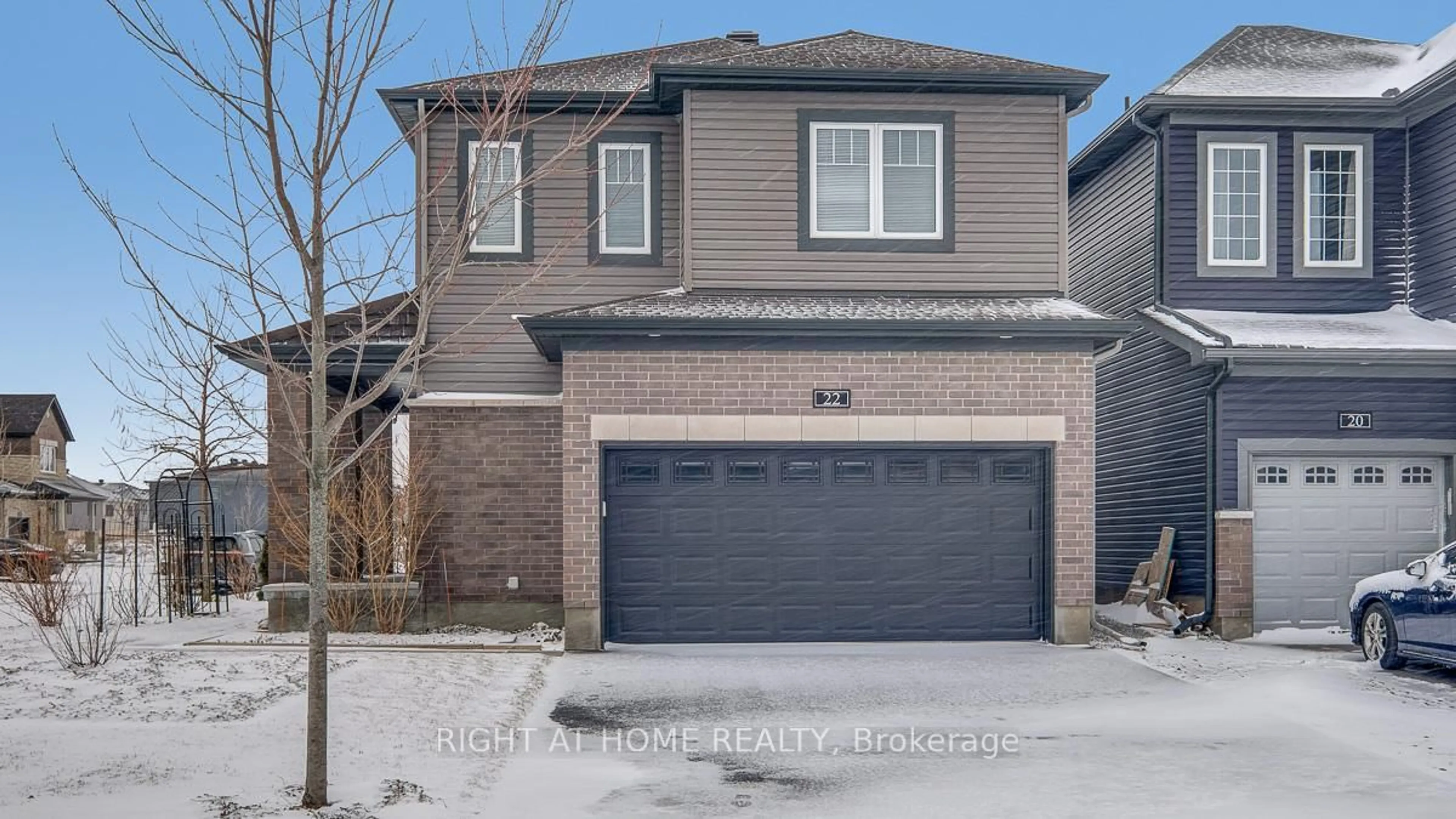 Home with brick exterior material, street for 22 Dalkey Way, Ottawa Ontario K2J 6V5