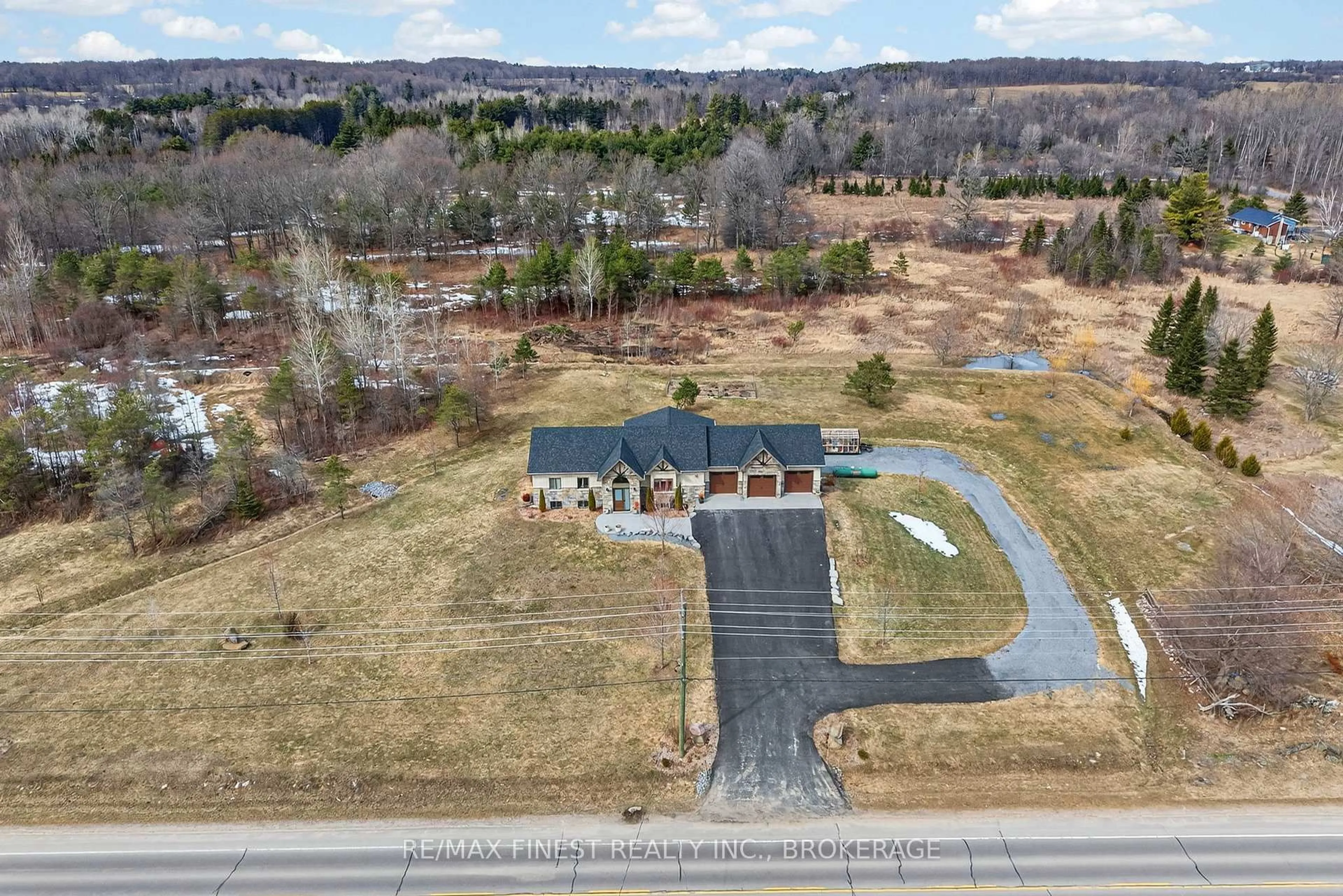 A pic from outside/outdoor area/front of a property/back of a property/a pic from drone, water/lake/river/ocean view for 3266 Harrowsmith Rd, Harrowsmith Ontario K0H 1V0
