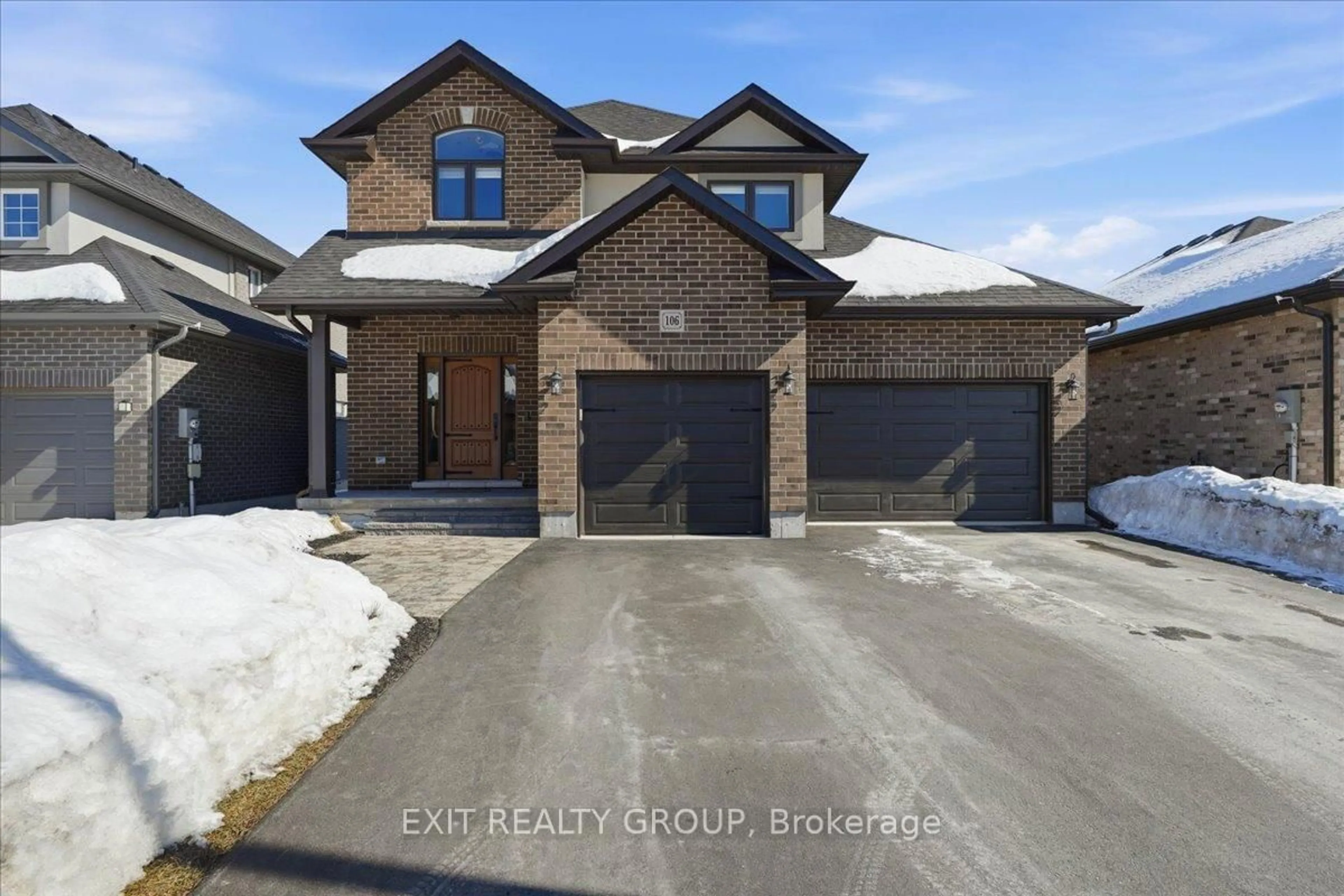 Home with brick exterior material, street for 106 Ledgerock Crt, Quinte West Ontario K8R 0A1