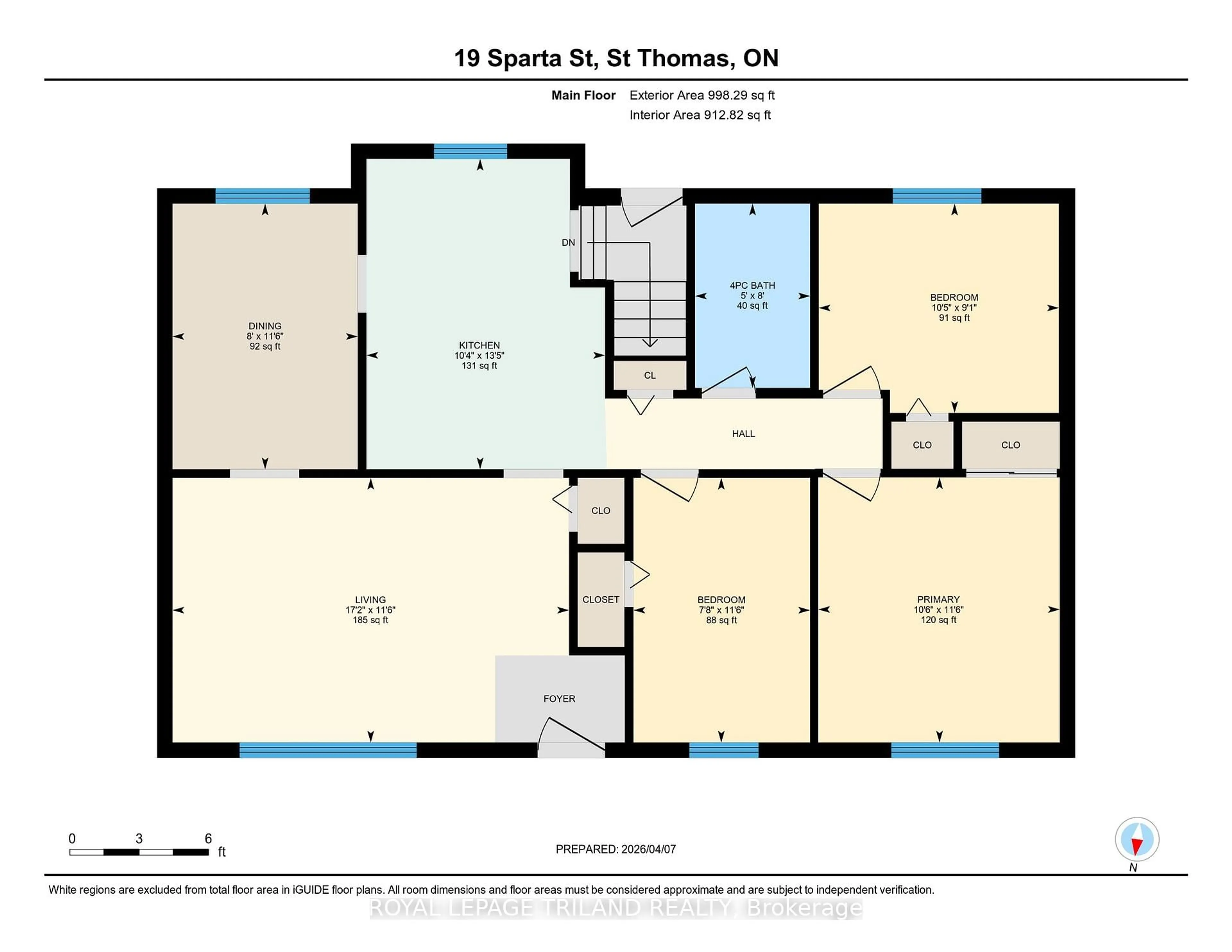 Floor plan for 19 Sparta St, St. Thomas Ontario N5R 5H1