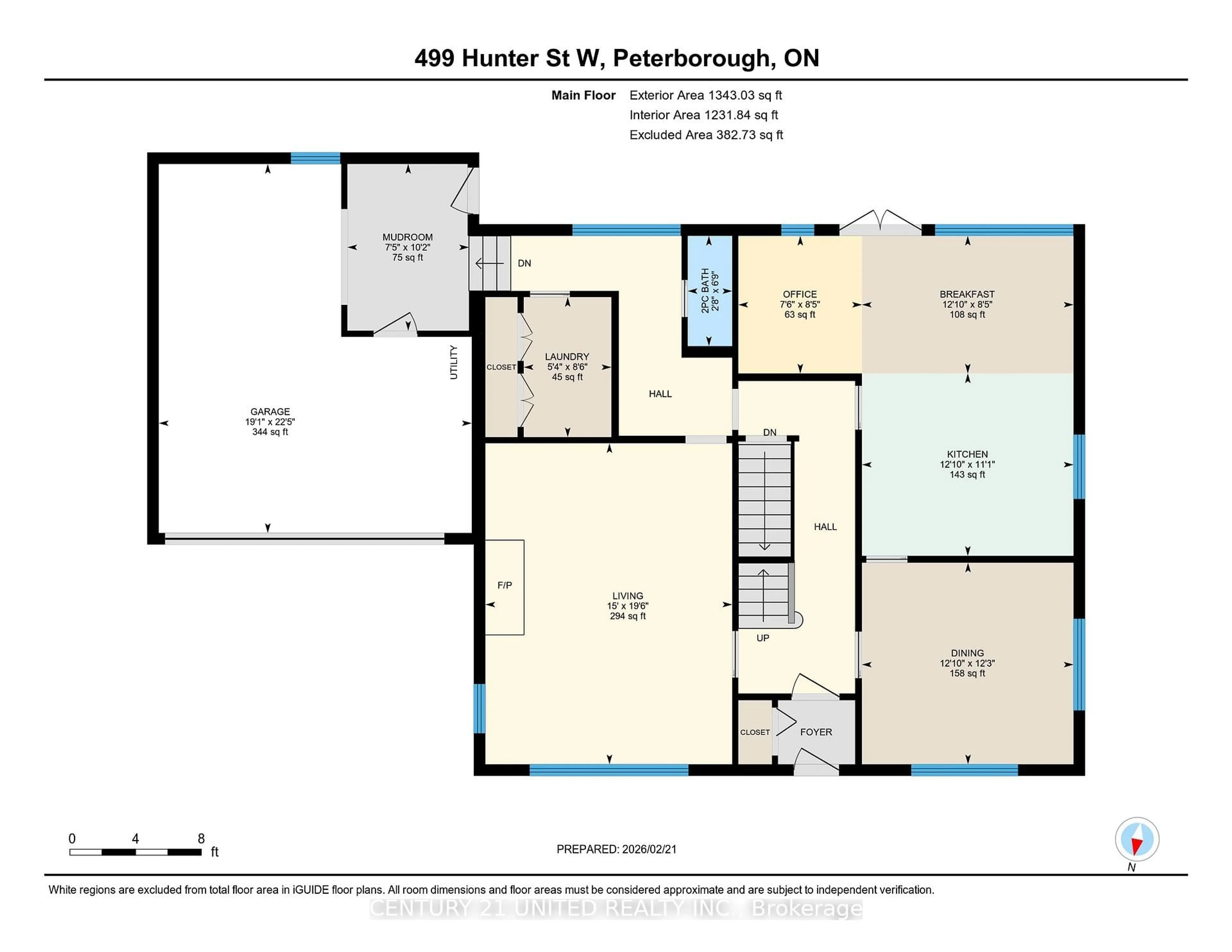 Floor plan for 499 Hunter St, Peterborough Ontario K9H 2M9