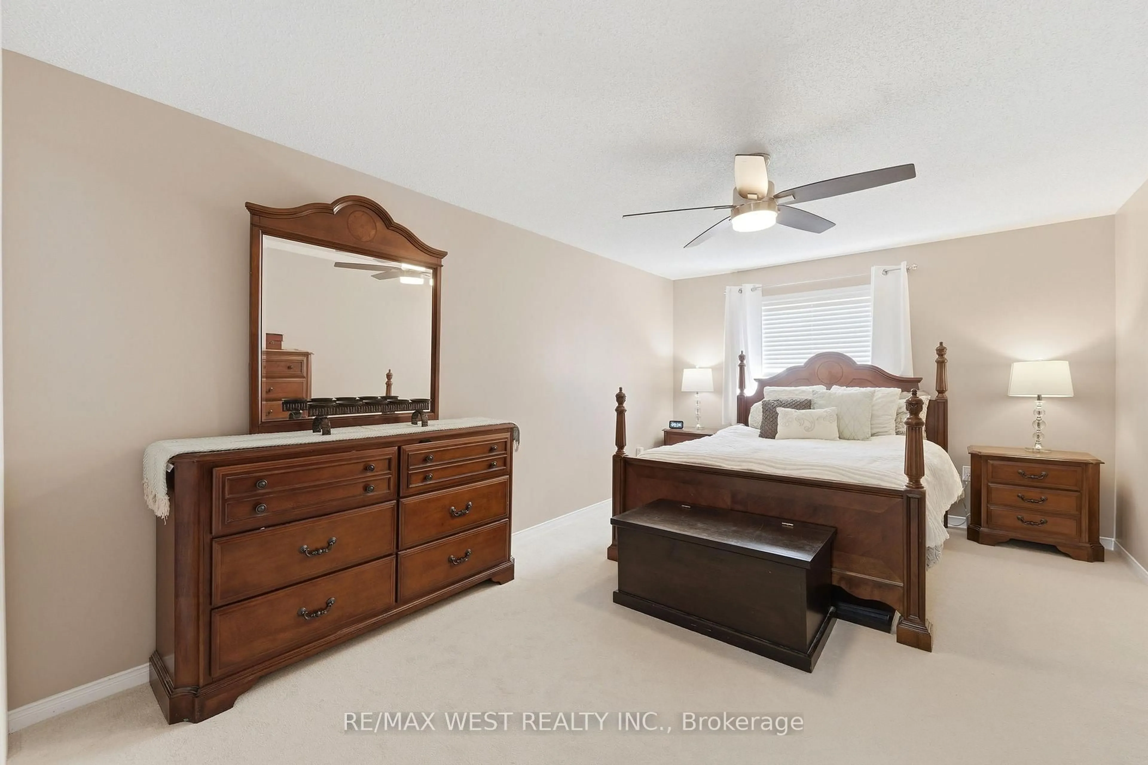 Bedroom with bed, ceramic/tile floor for 287 Mcmeeken Dr, Cambridge Ontario N3C 4N7