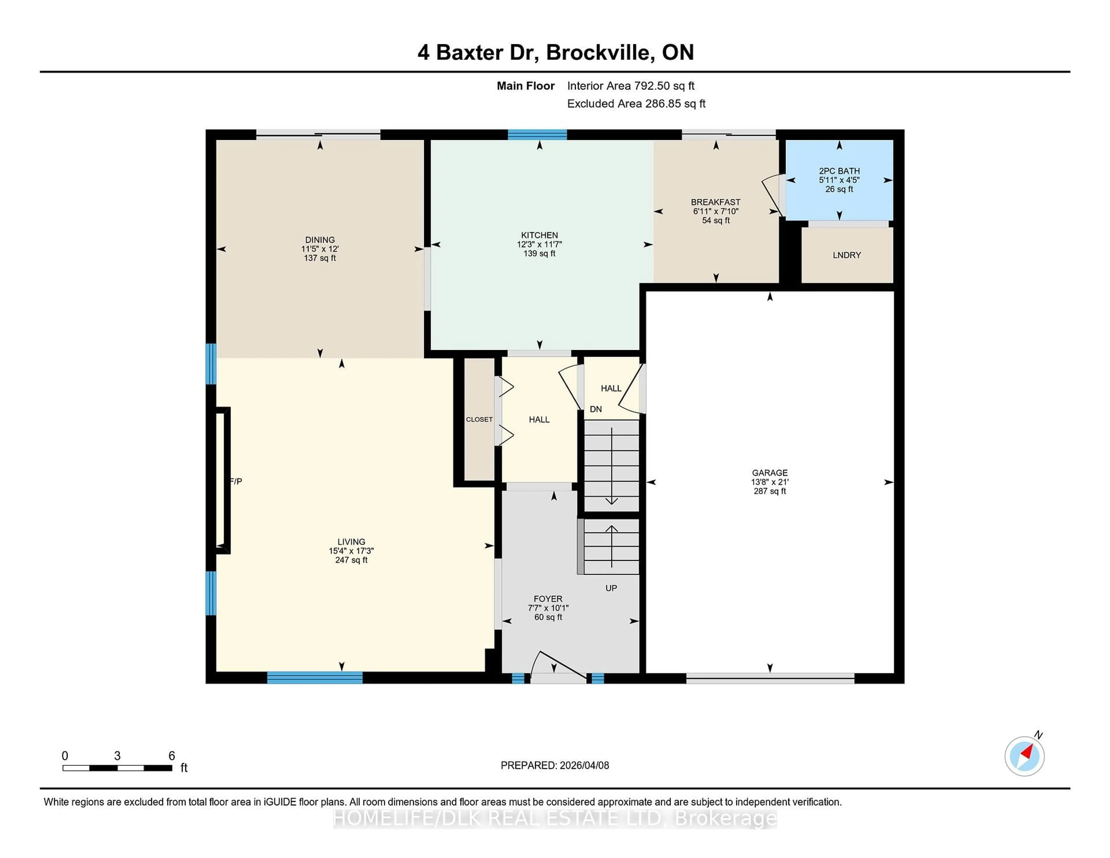 Floor plan for 4 Baxter Dr, Brockville Ontario K6V 3T8