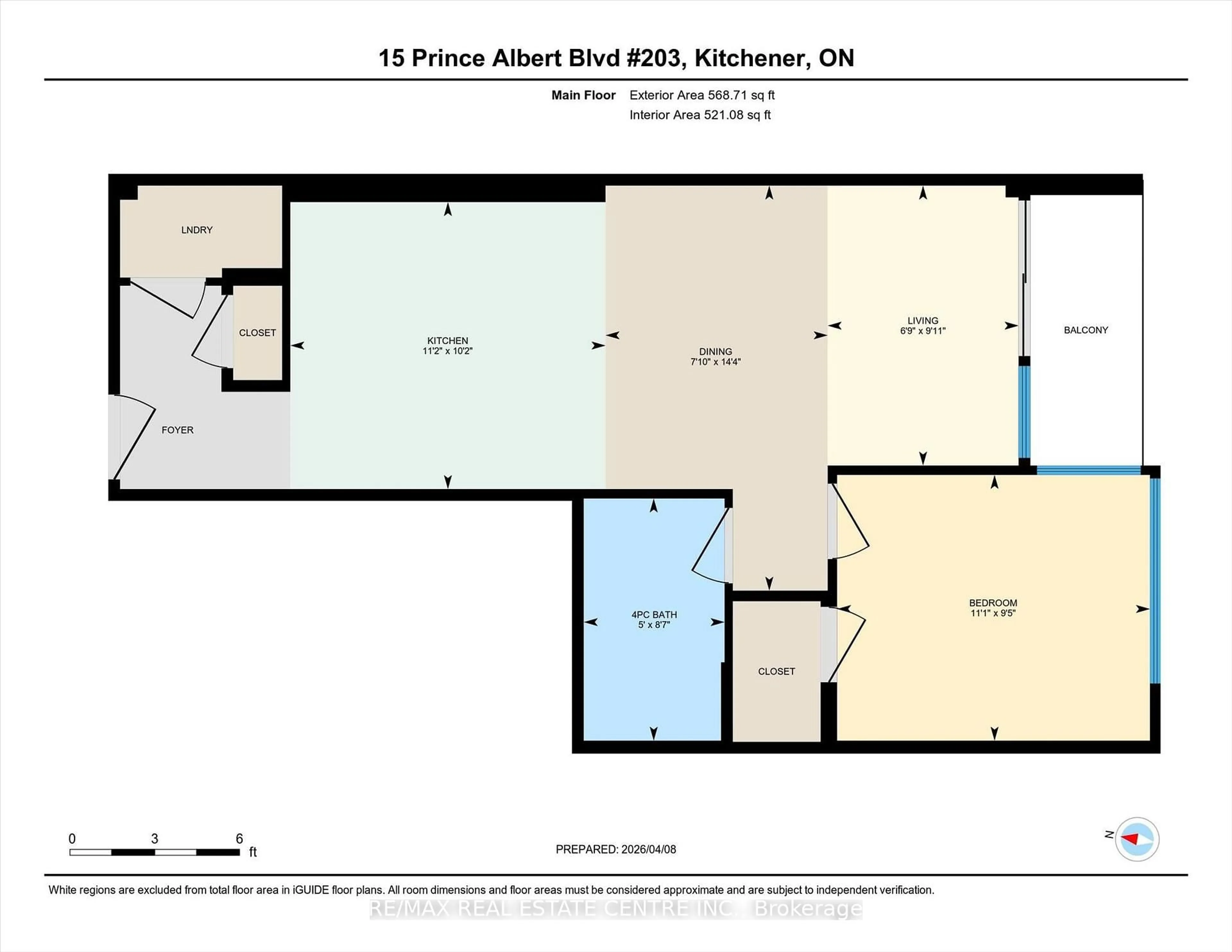 Floor plan for 15 Prince Albert Blvd #203, Kitchener Ontario N2H 0C2