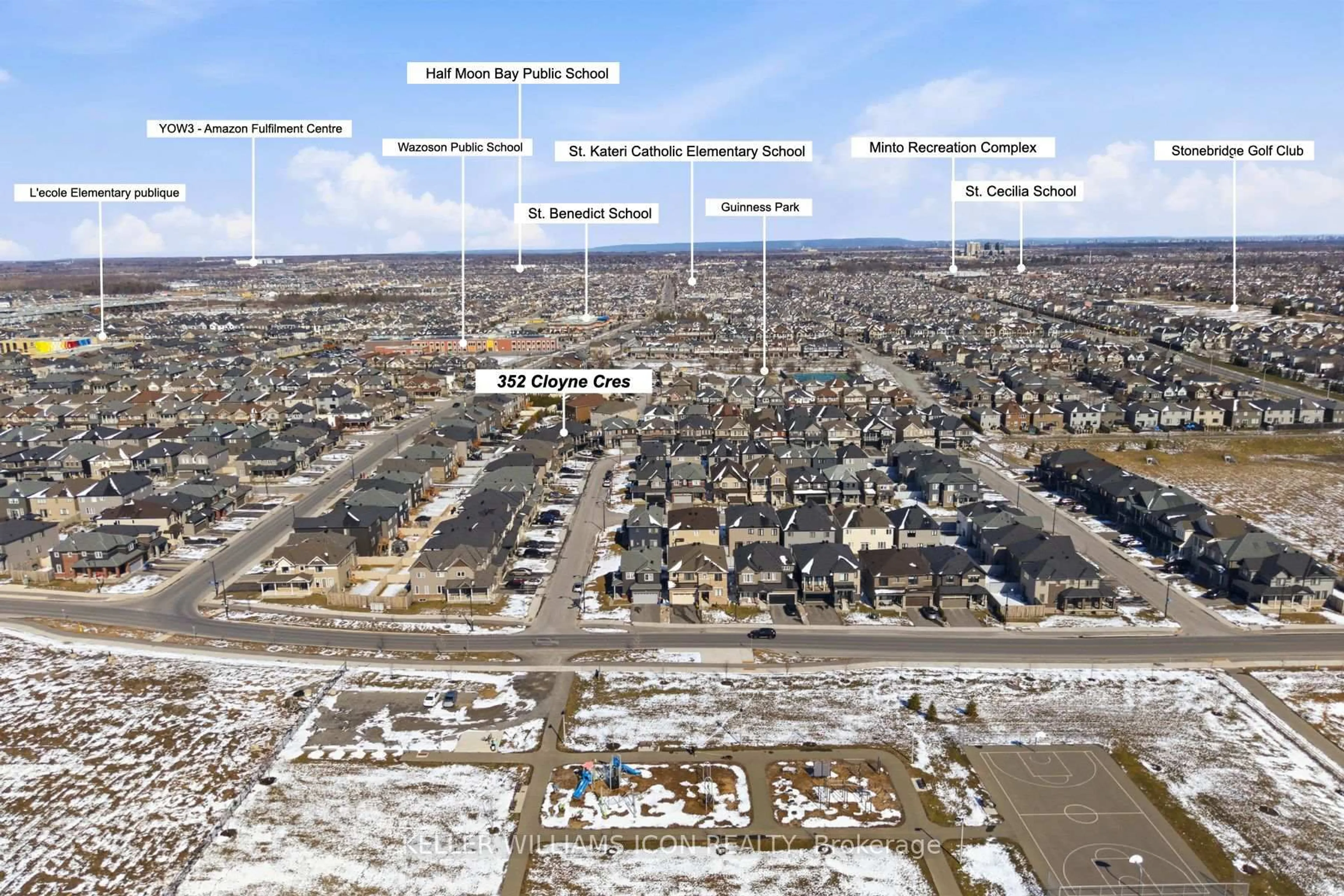 Picture of a map for 352 Cloyne Cres, Ottawa Ontario K2J 6W4