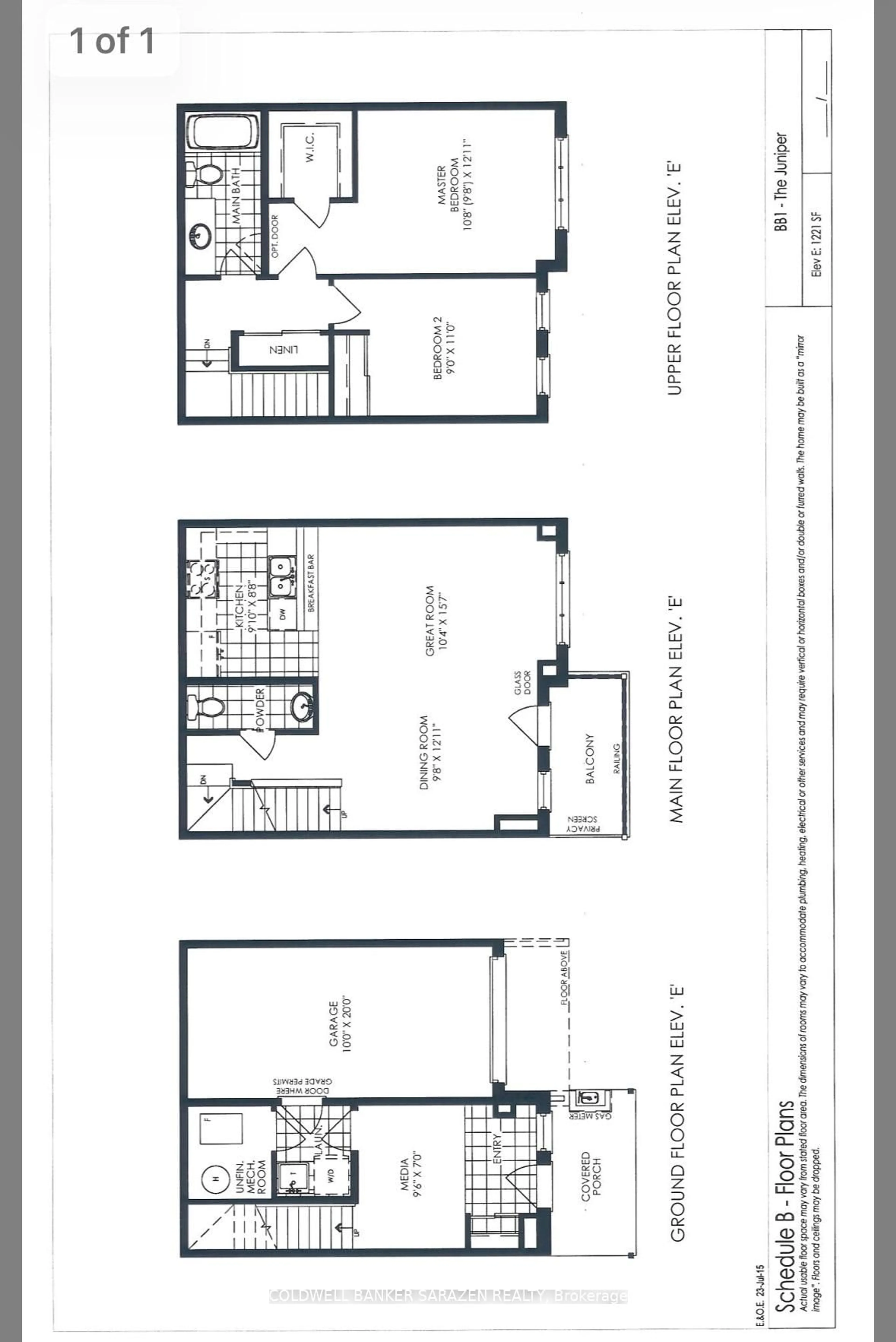 Floor plan for 816 ELEMENT Private, Ottawa Ontario K2M 0M8