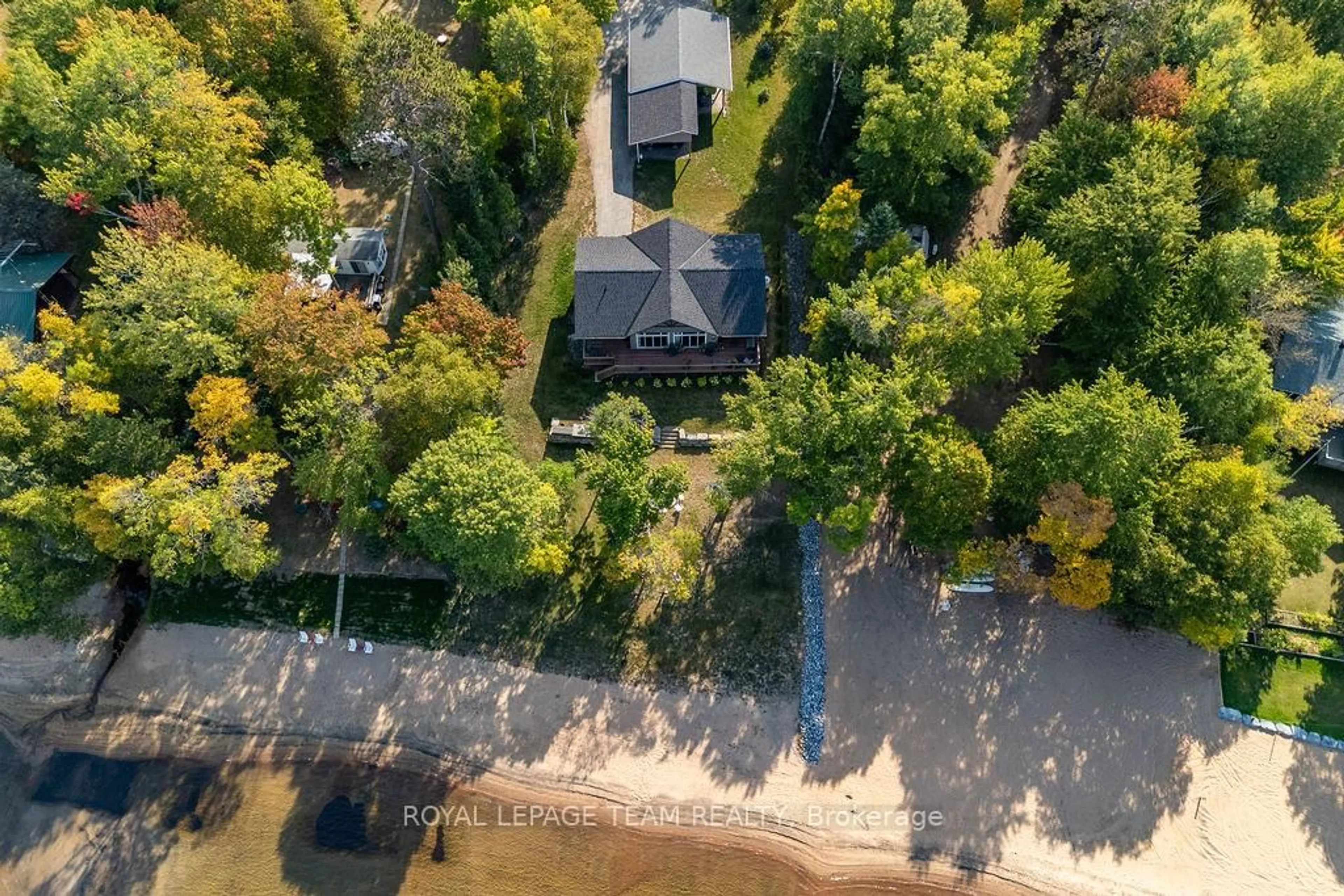 A pic from outside/outdoor area/front of a property/back of a property/a pic from drone, water/lake/river/ocean view for 42153B Combermere Rd, Barry's Bay Ontario K0J 1B0