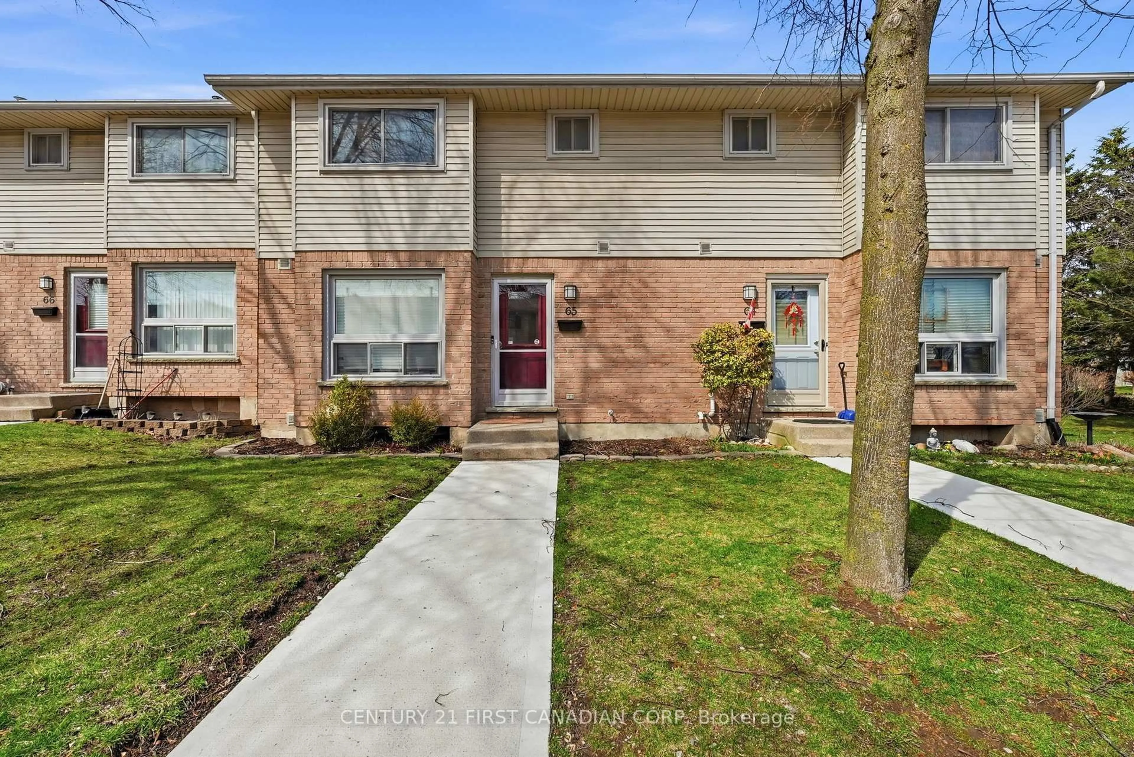 Home with brick exterior material, street for 75 Ansondale Rd #65, London South Ontario N6C 5W5