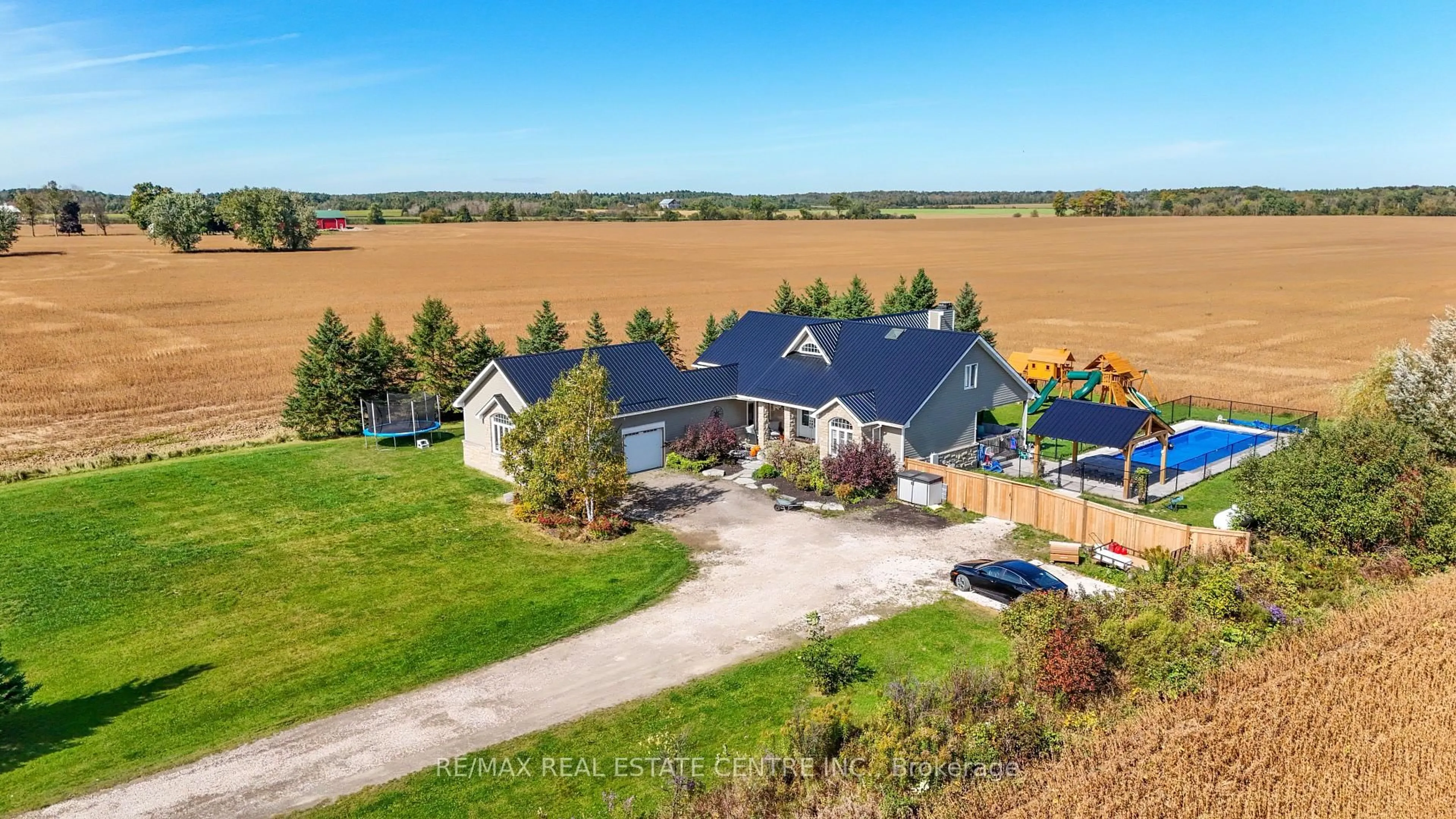 A pic from outside/outdoor area/front of a property/back of a property/a pic from drone, water/lake/river/ocean view for 321311 Concession 6-7 Rd, East Luther Grand Valley Ontario L9W 0W8