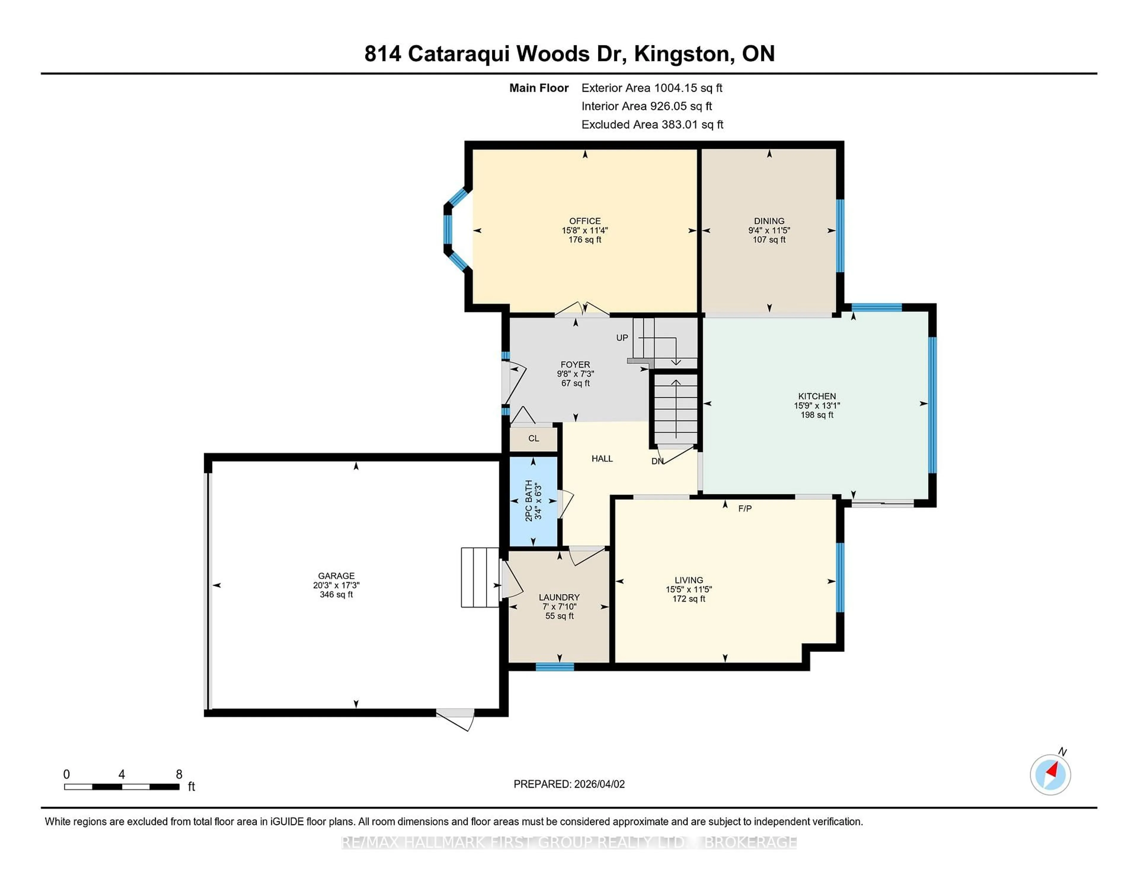 Floor plan for 814 Cataraqui Woods Dr, Kingston Ontario K7P 2P9