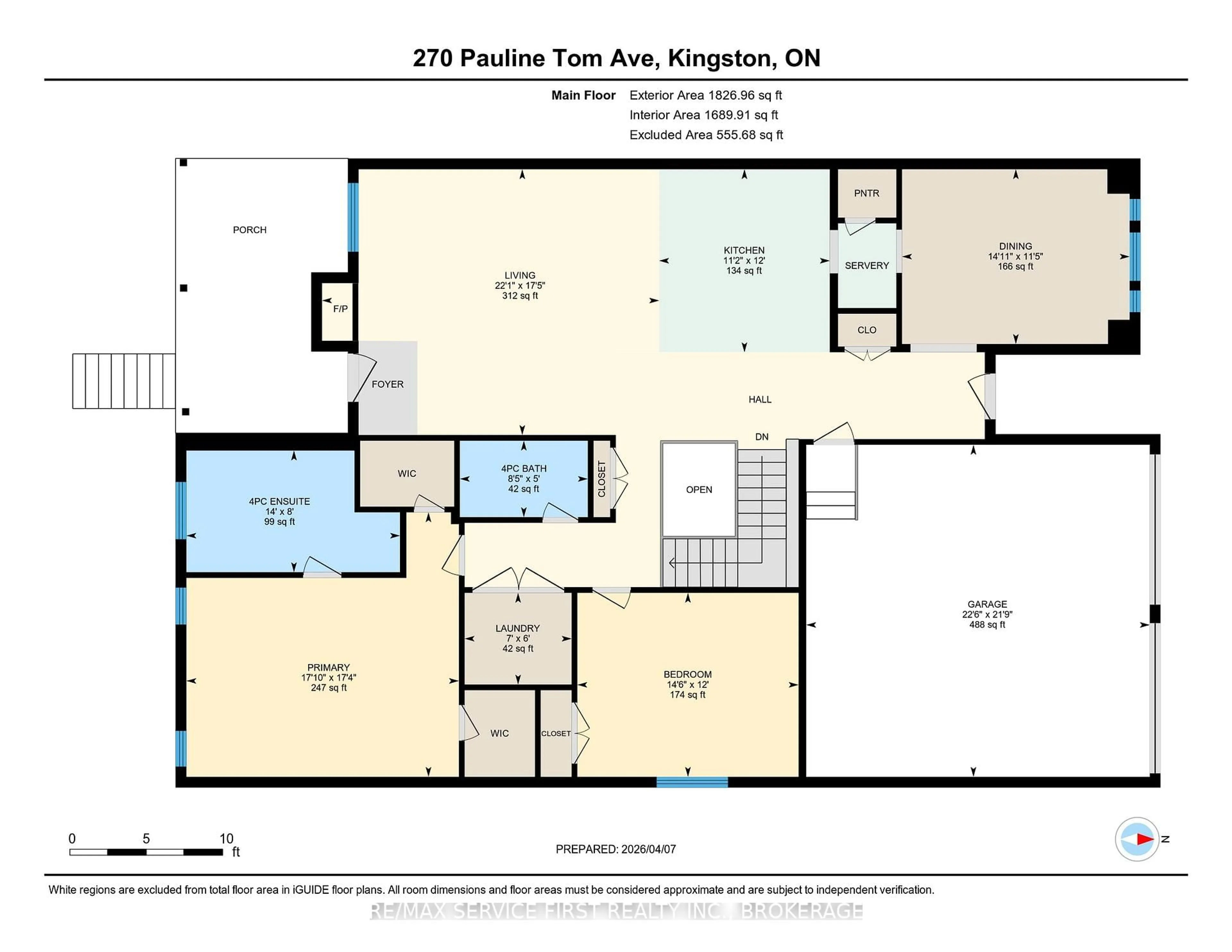 Floor plan for 270 Pauline Tom Ave, Kingston Ontario K7K 0G1