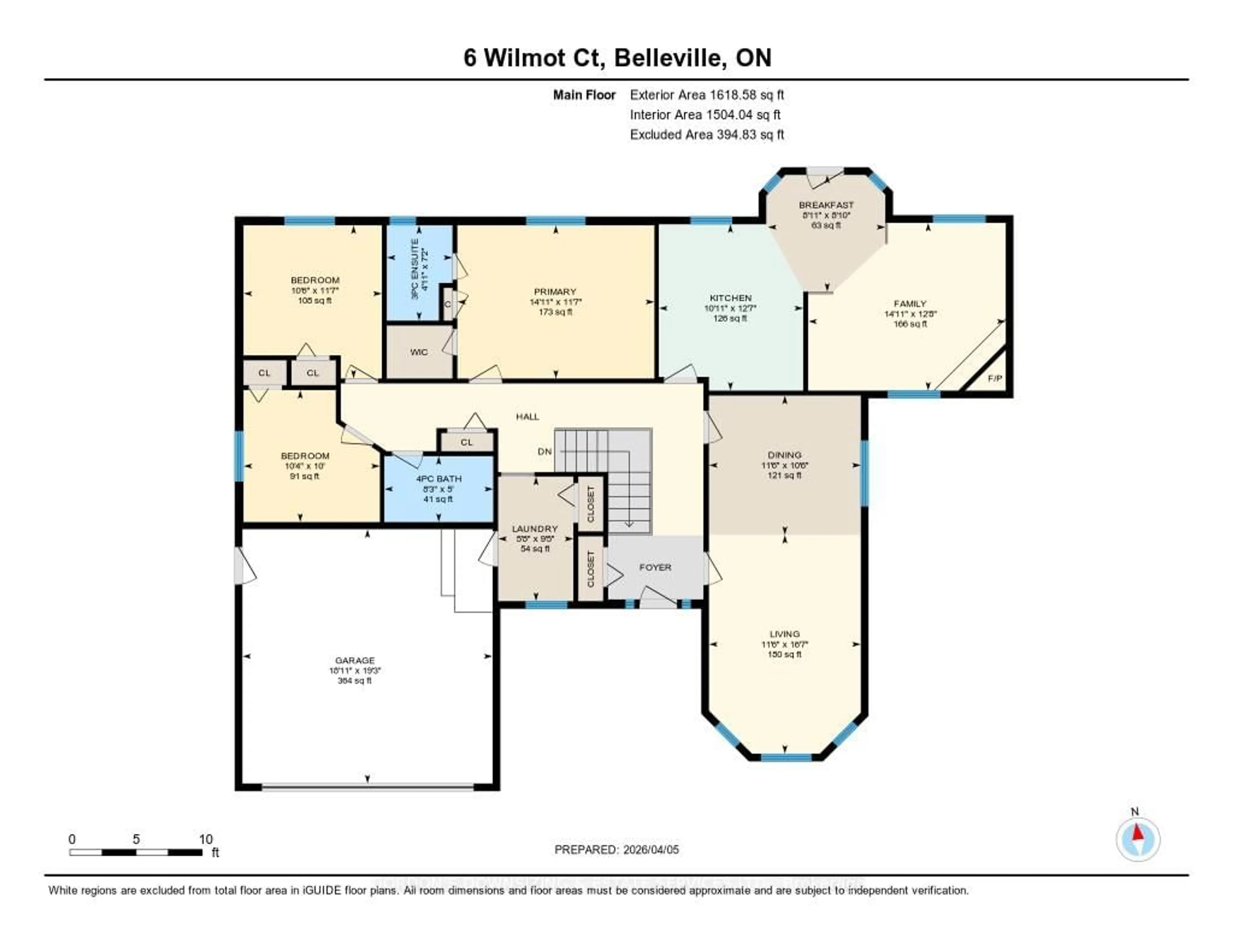Floor plan for 6 Wilmot Crt, Belleville Ontario K8P 5H1
