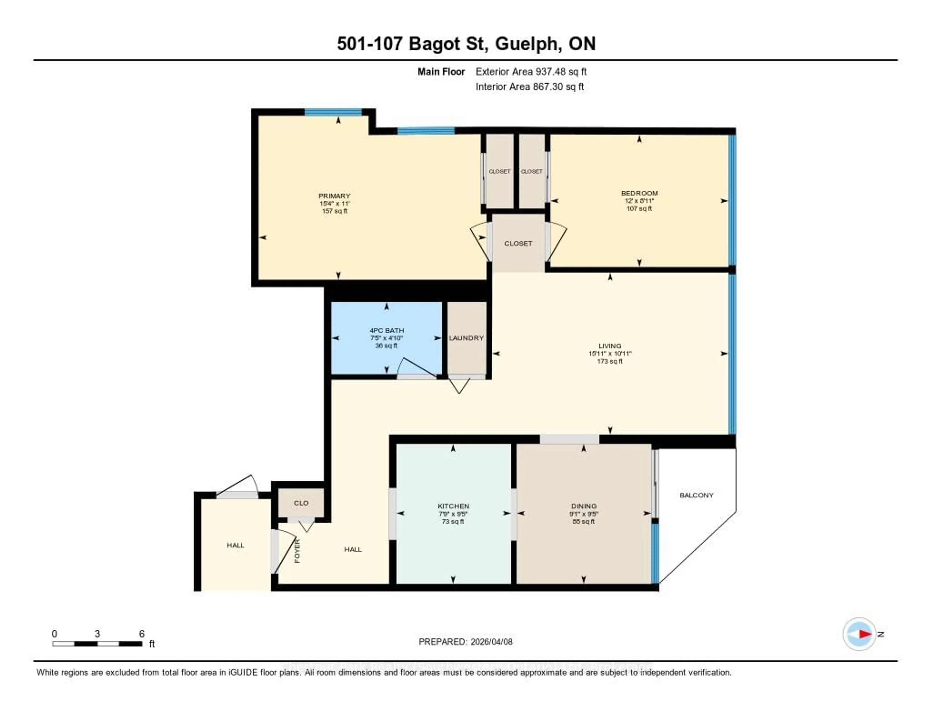 Floor plan for 107 Bagot St #501, Guelph Ontario N1H 8H5