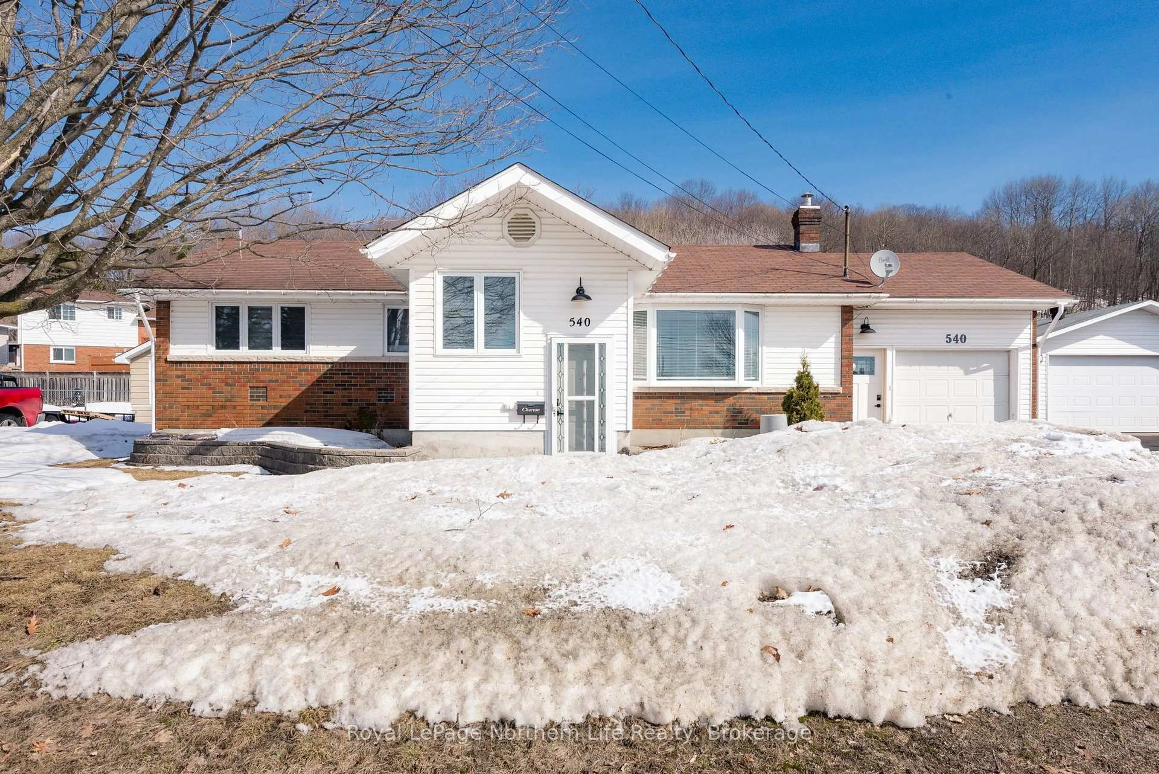 Home with brick exterior material, street for 540 Ski Club Rd, North Bay Ontario P1B 7R2