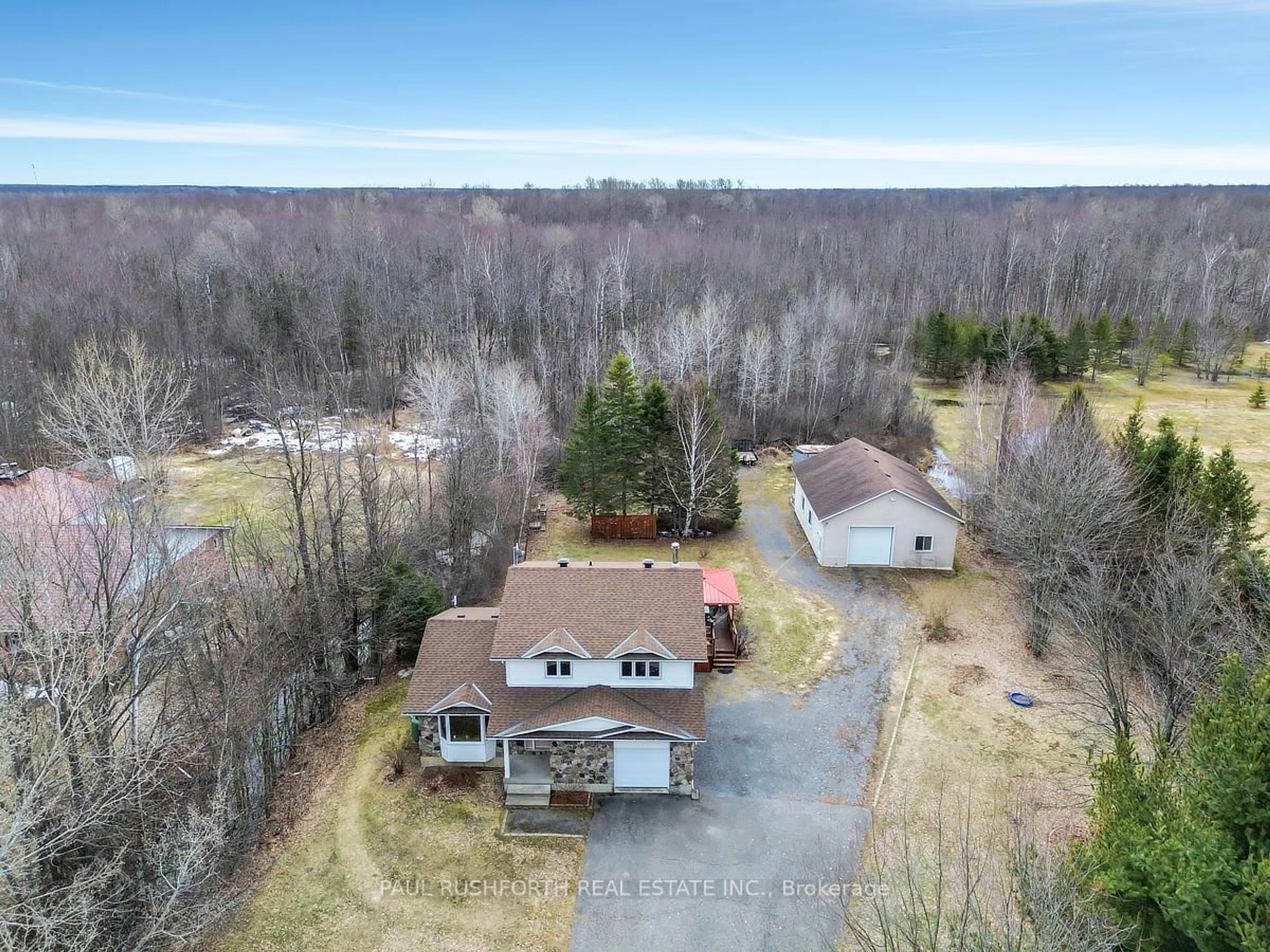 A pic from outside/outdoor area/front of a property/back of a property/a pic from drone, water/lake/river/ocean view for 2378 Russland Rd, Russell Ontario K0A 3H0