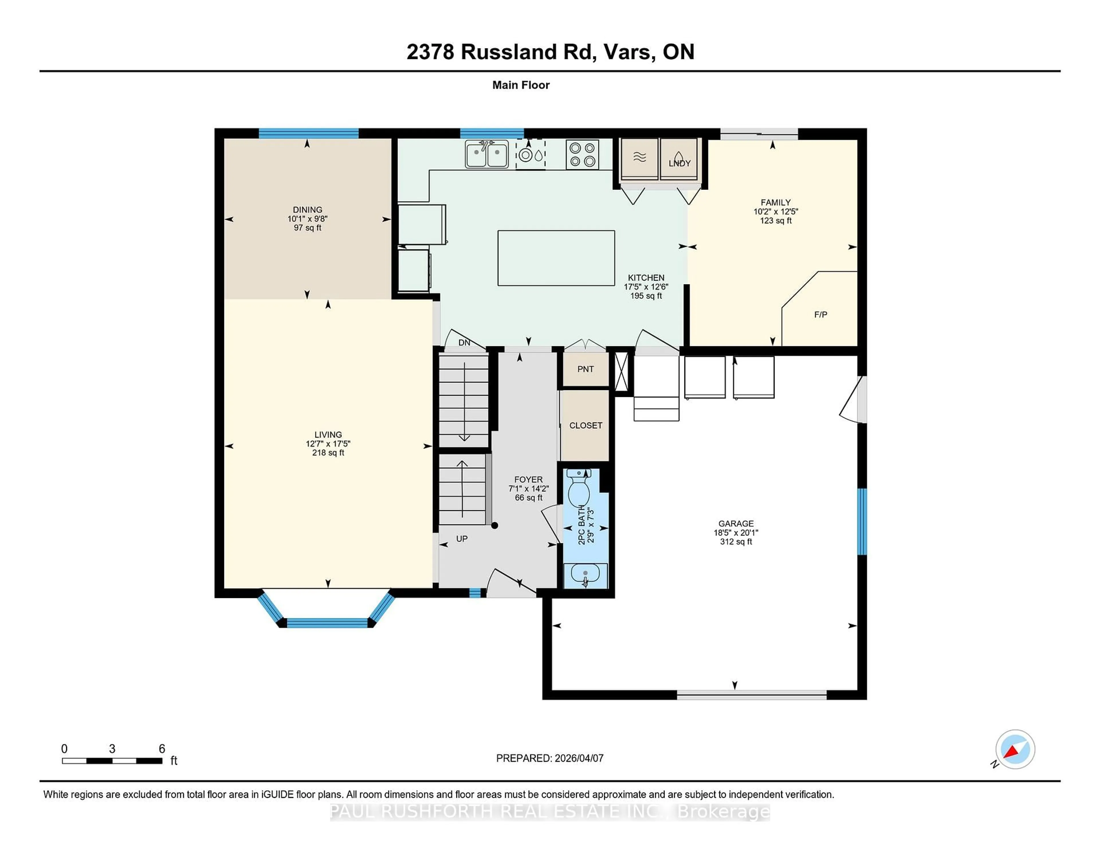 Floor plan for 2378 Russland Rd, Russell Ontario K0A 3H0