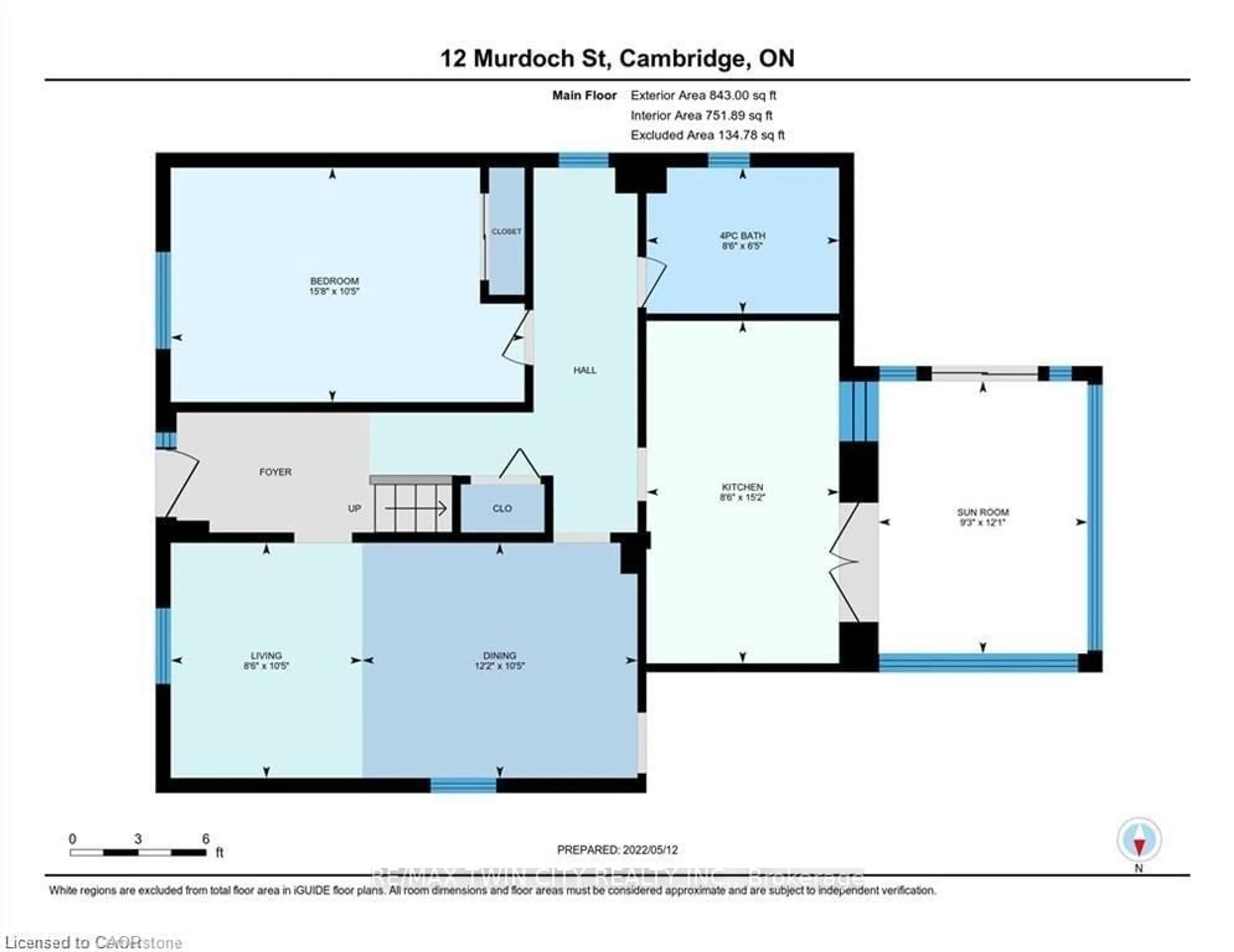 Floor plan for 12 Murdoch St, Cambridge Ontario N1R 4H4