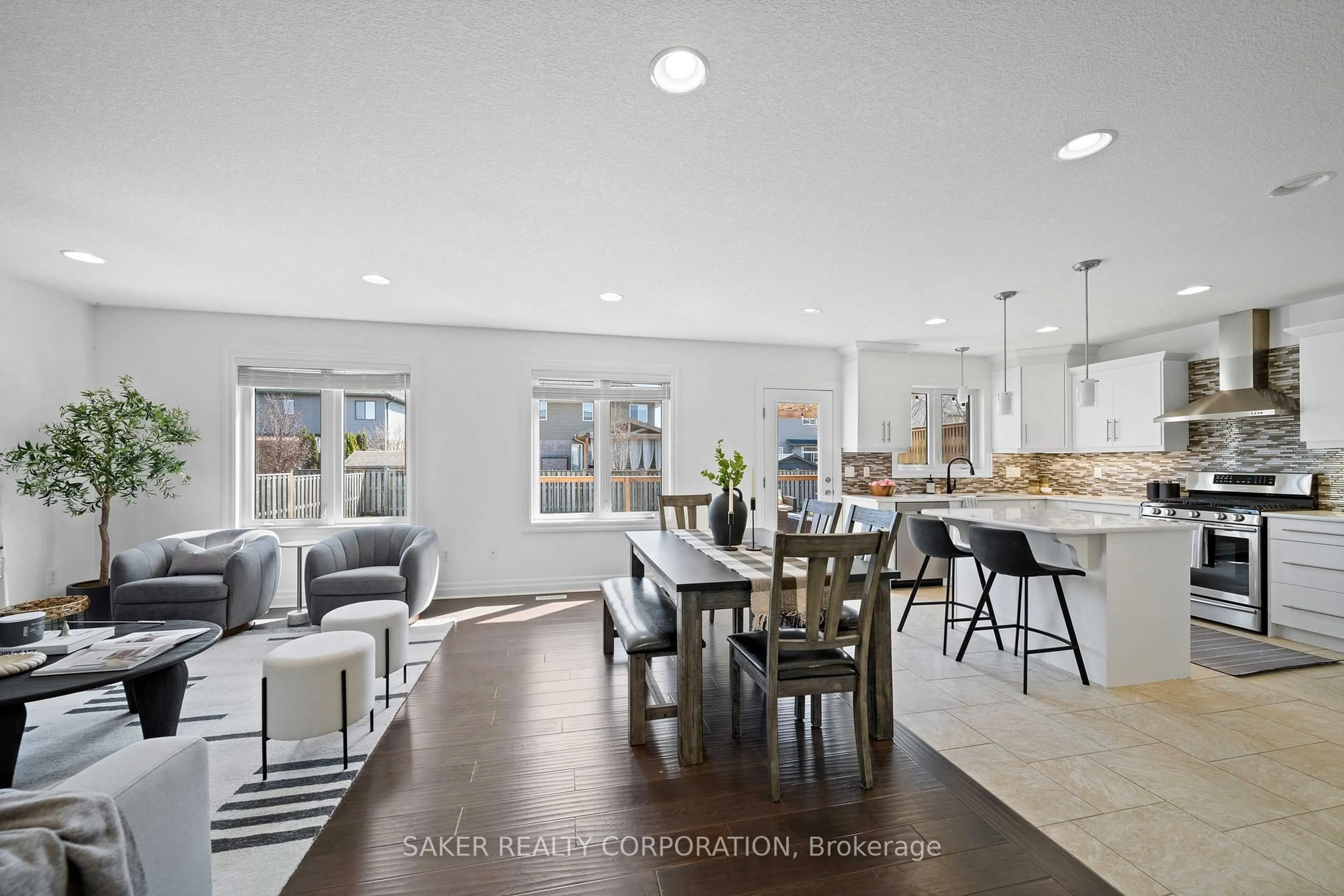 Open concept kitchen, ceramic/tile floor for 86 Oliver Cres, Zorra Ontario N0M 2M0