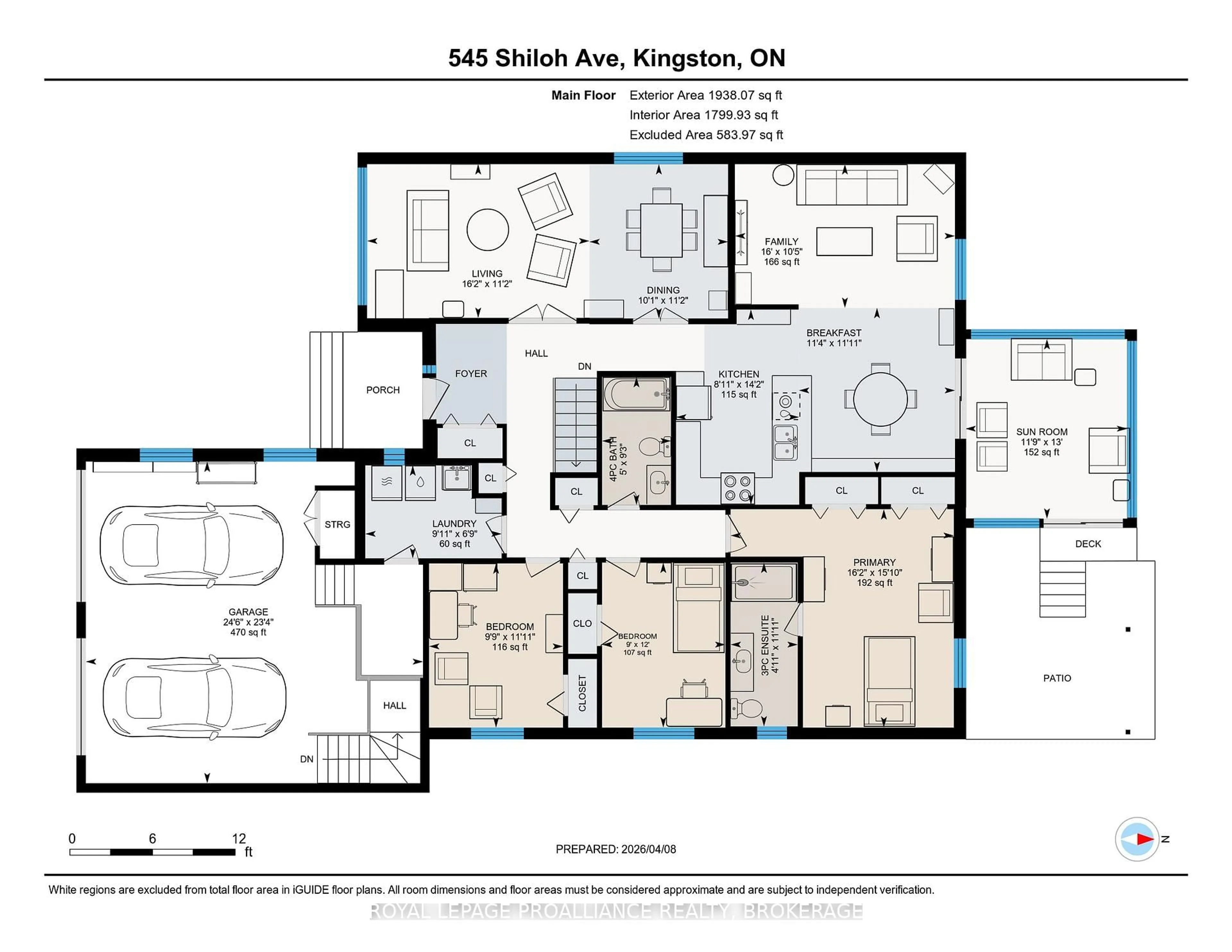 Floor plan for 545 Shiloh Ave, Kingston Ontario K7M 8W1