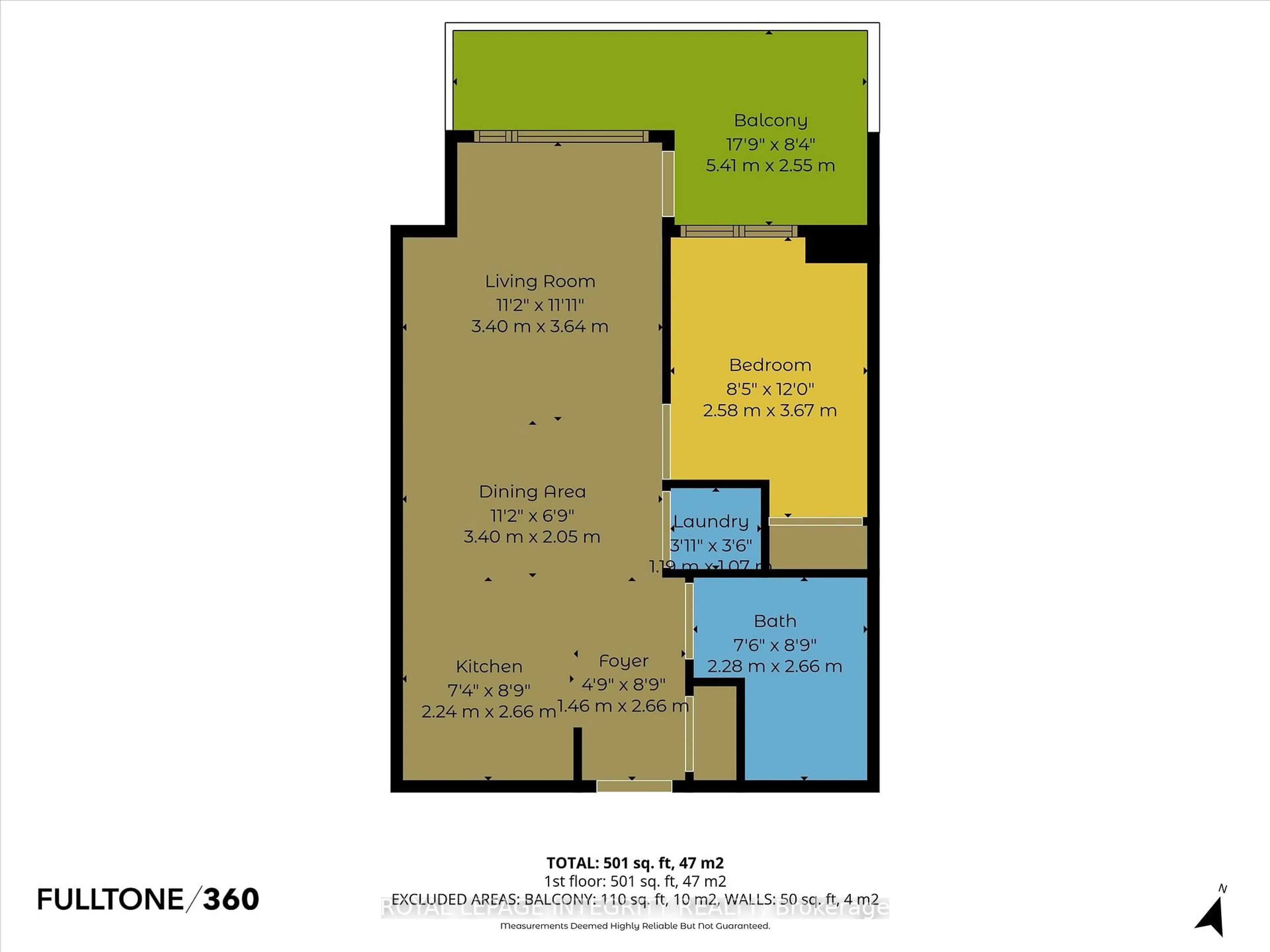 Floor plan for 530 De Mazenod Ave #612, Ottawa Ontario K1S 5W8
