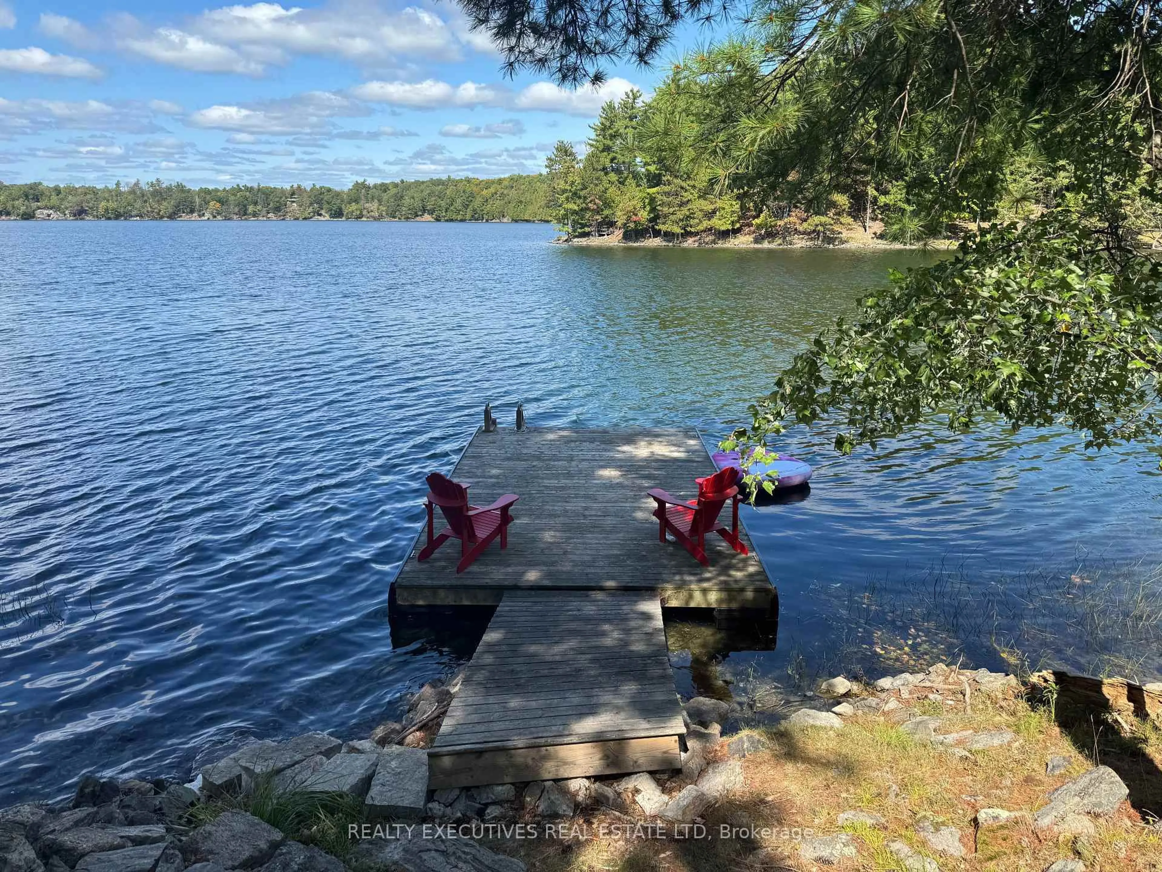 A pic from outside/outdoor area/front of a property/back of a property/a pic from drone, water/lake/river/ocean view for 3A Whippoorwill Lane, Westport Ontario K0G 1X0