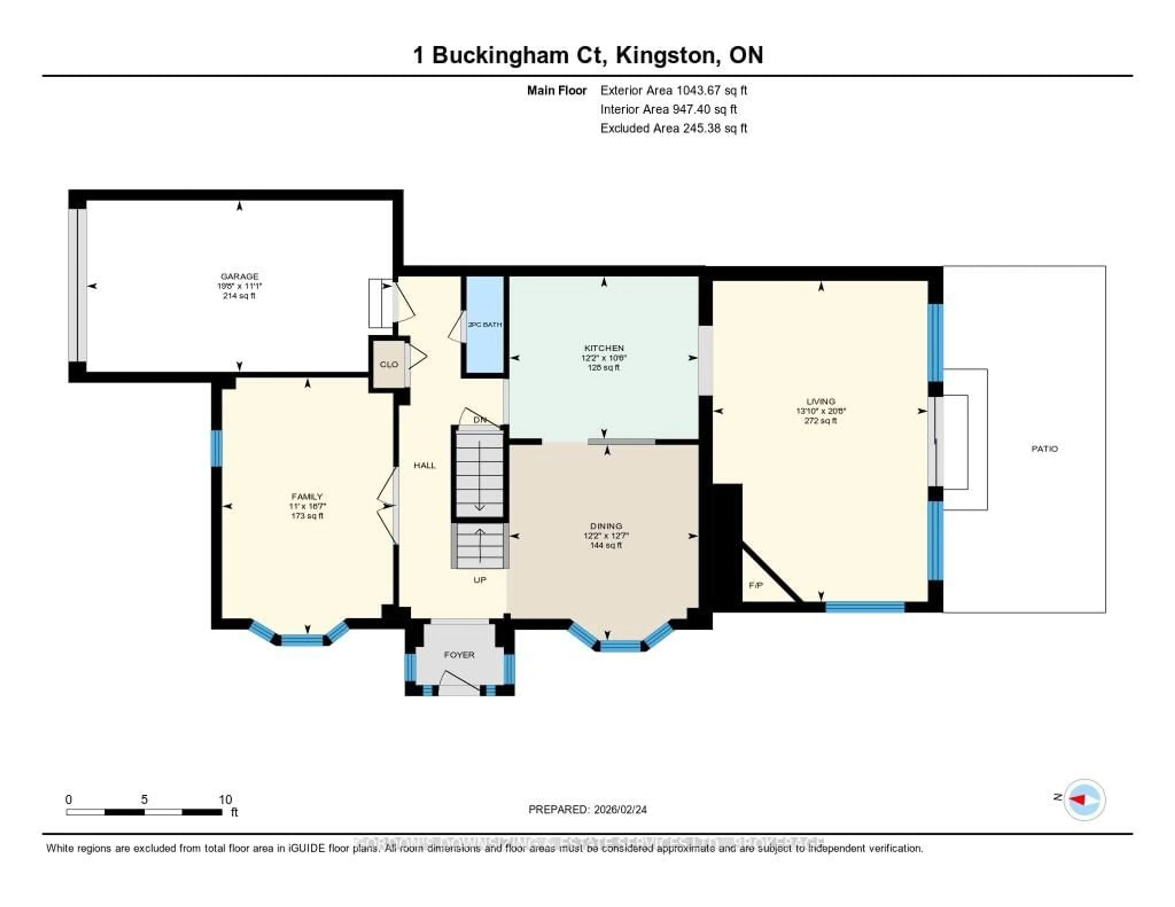 Floor plan for 1 Buckingham Crt, Kingston Ontario K7K 6V8