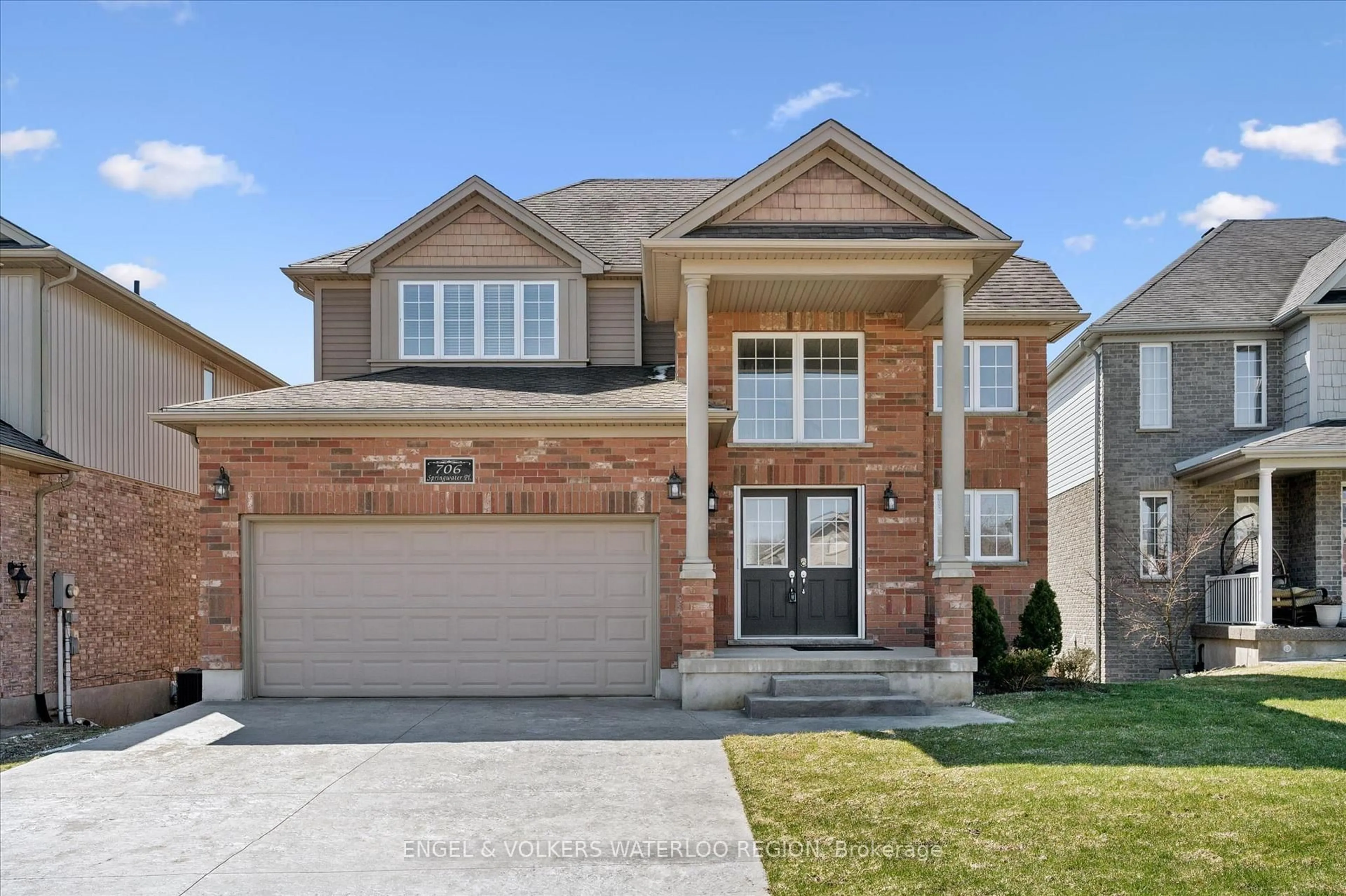 Home with brick exterior material, street for 706 Springwater Pl, Waterloo Ontario N2V 2S5