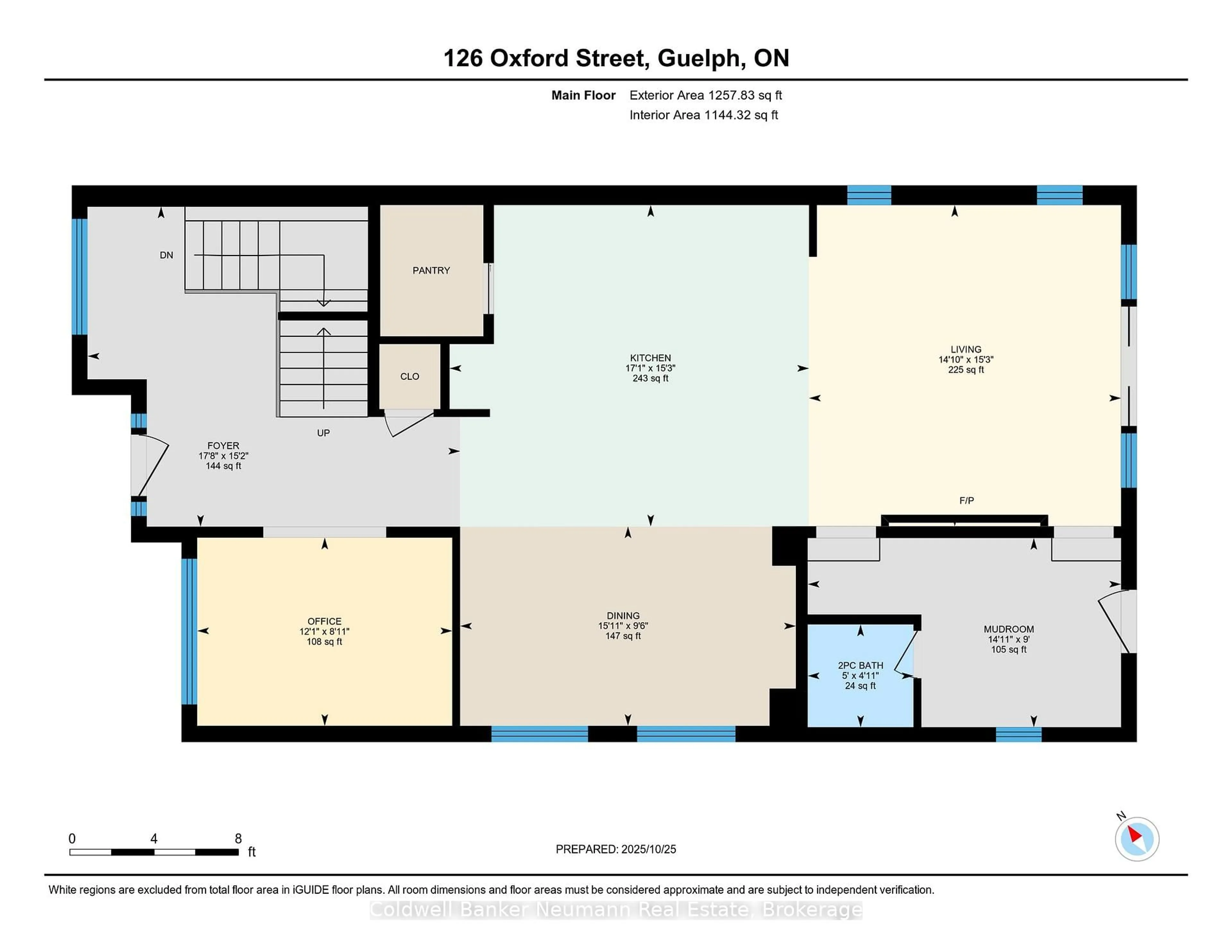Floor plan for 126 Oxford St, Guelph Ontario N1H 2M7
