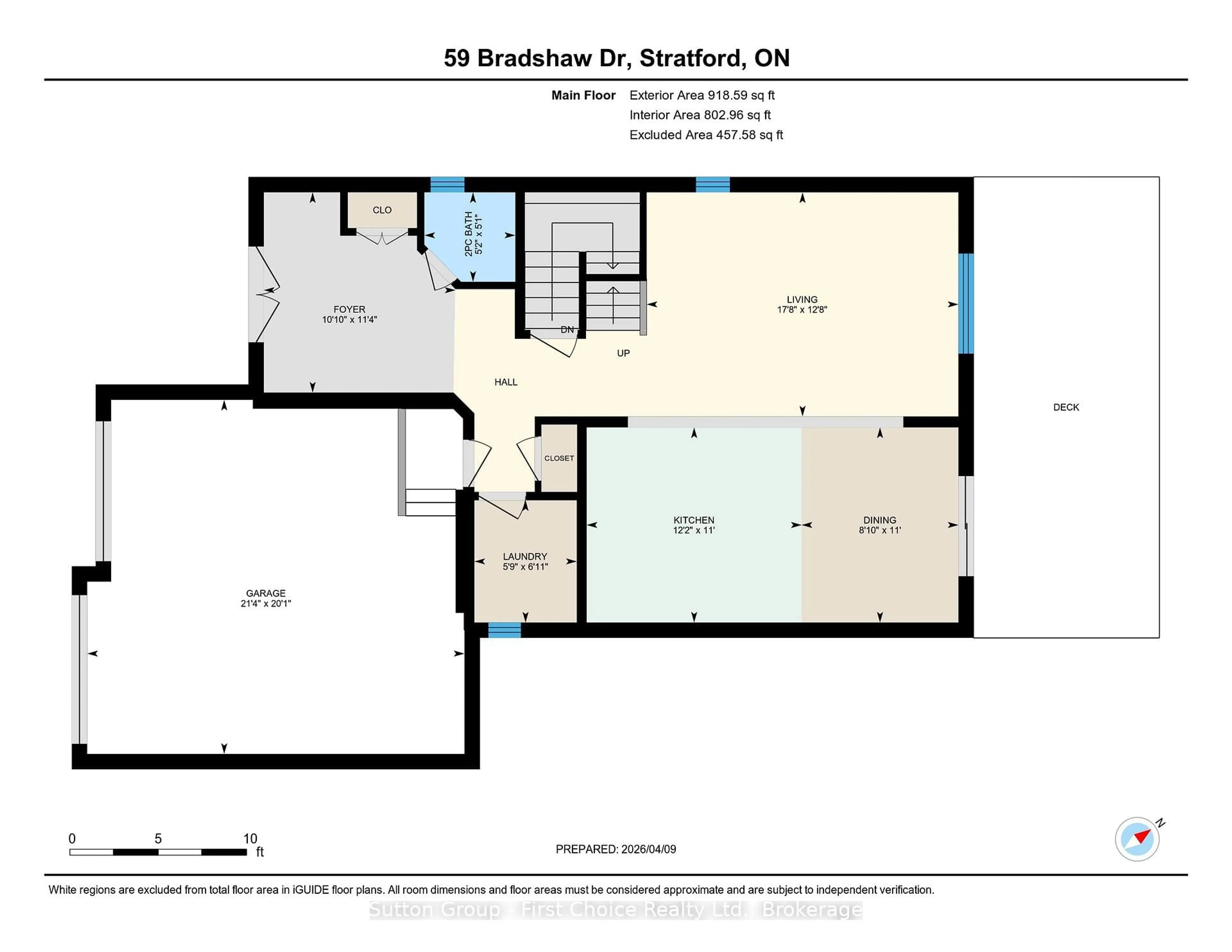 Floor plan for 59 Bradshaw Dr, Stratford Ontario N5A 0E2
