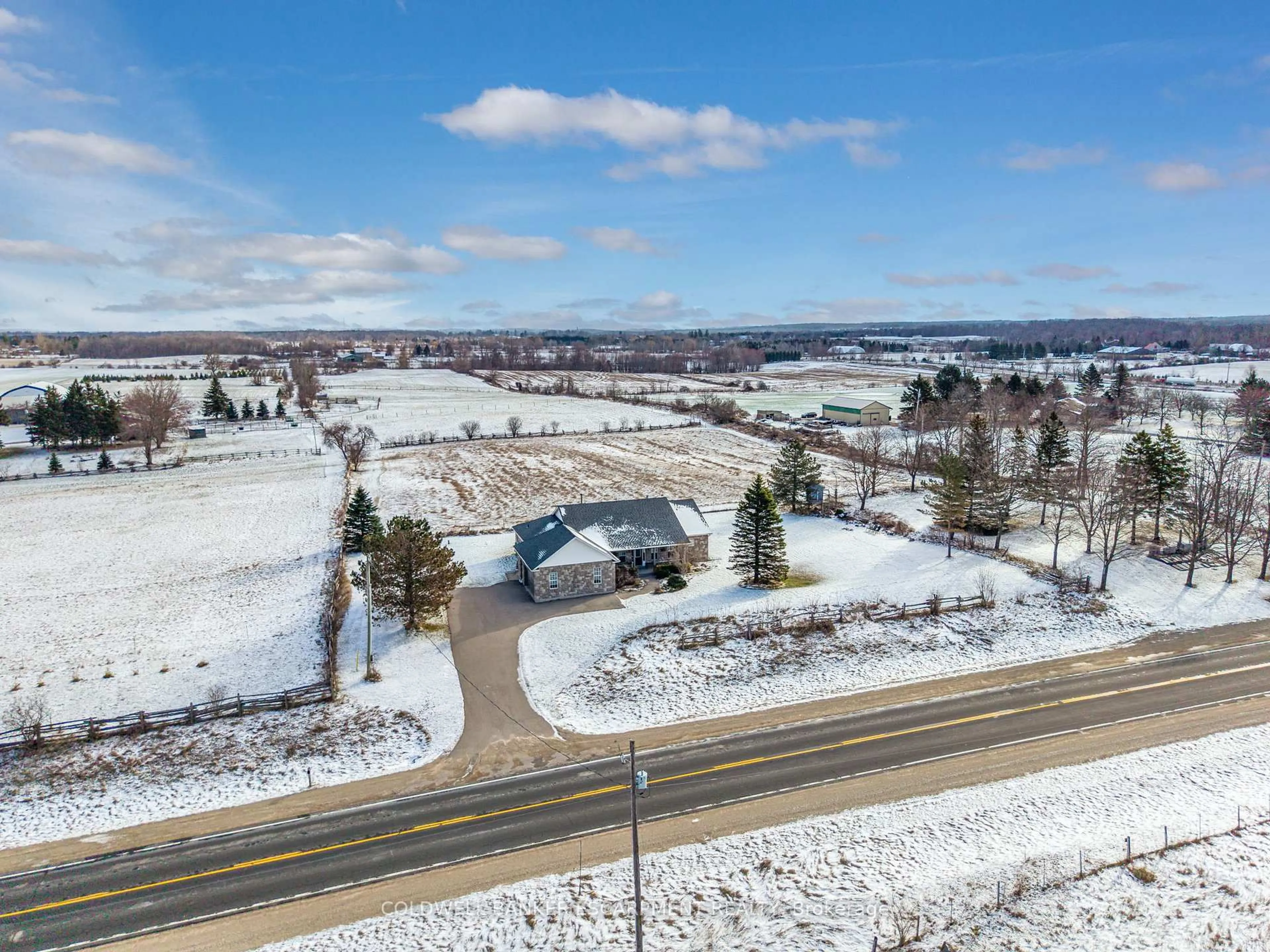 A pic from outside/outdoor area/front of a property/back of a property/a pic from drone, mountain view for 4923 Wellington 44 Rd, Guelph/Eramosa Ontario N0B 2K0