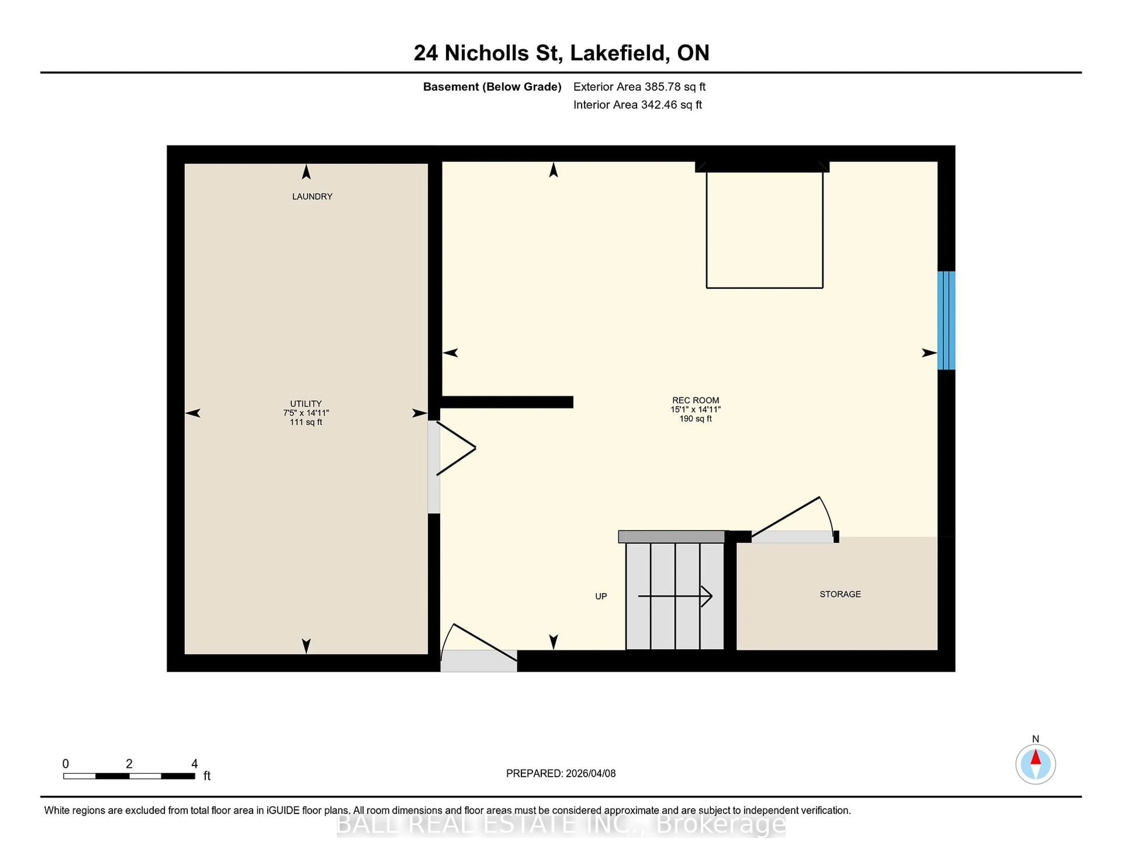Floor plan for 24 Nicholls St, Selwyn Ontario K0L 2H0