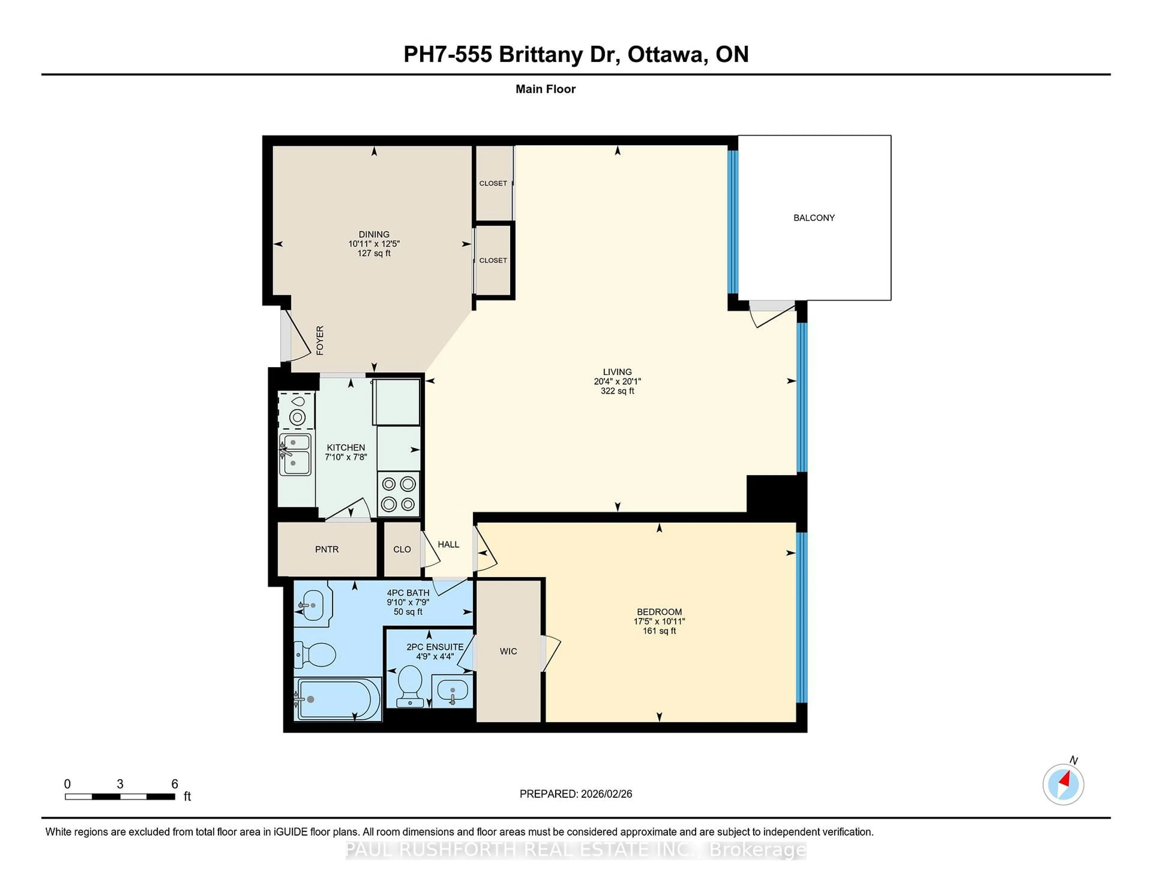 Floor plan for 555 Brittany Dr #PH7, Ottawa Ontario K1K 4C5