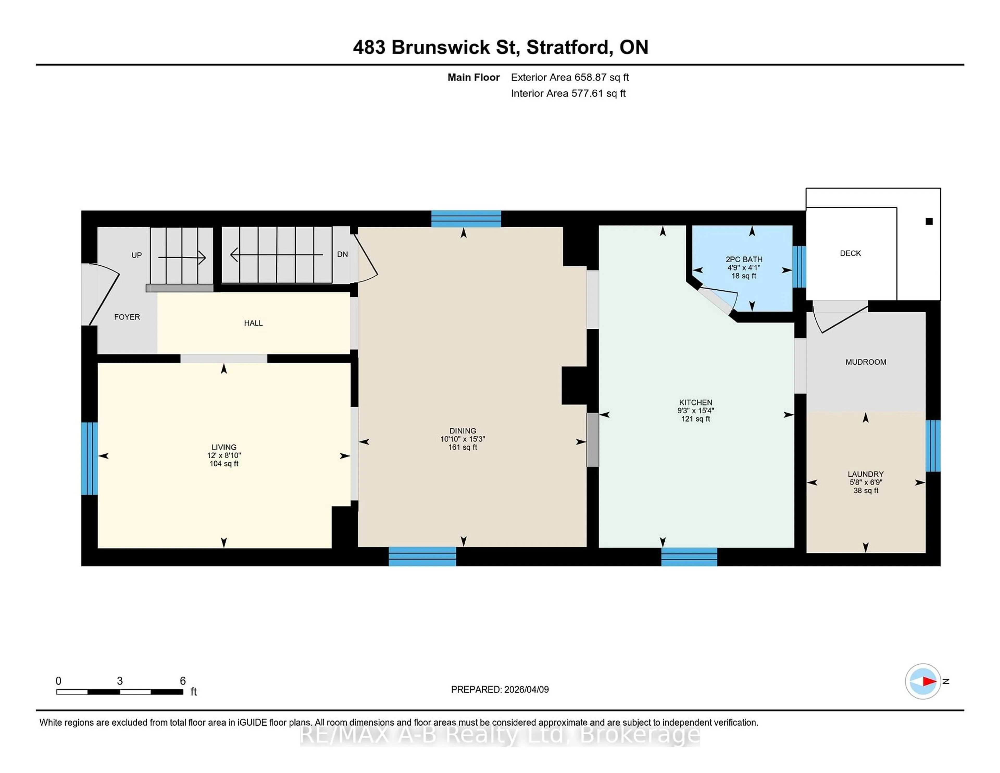 Floor plan for 483 Brunswick St, Stratford Ontario N5A 3N7