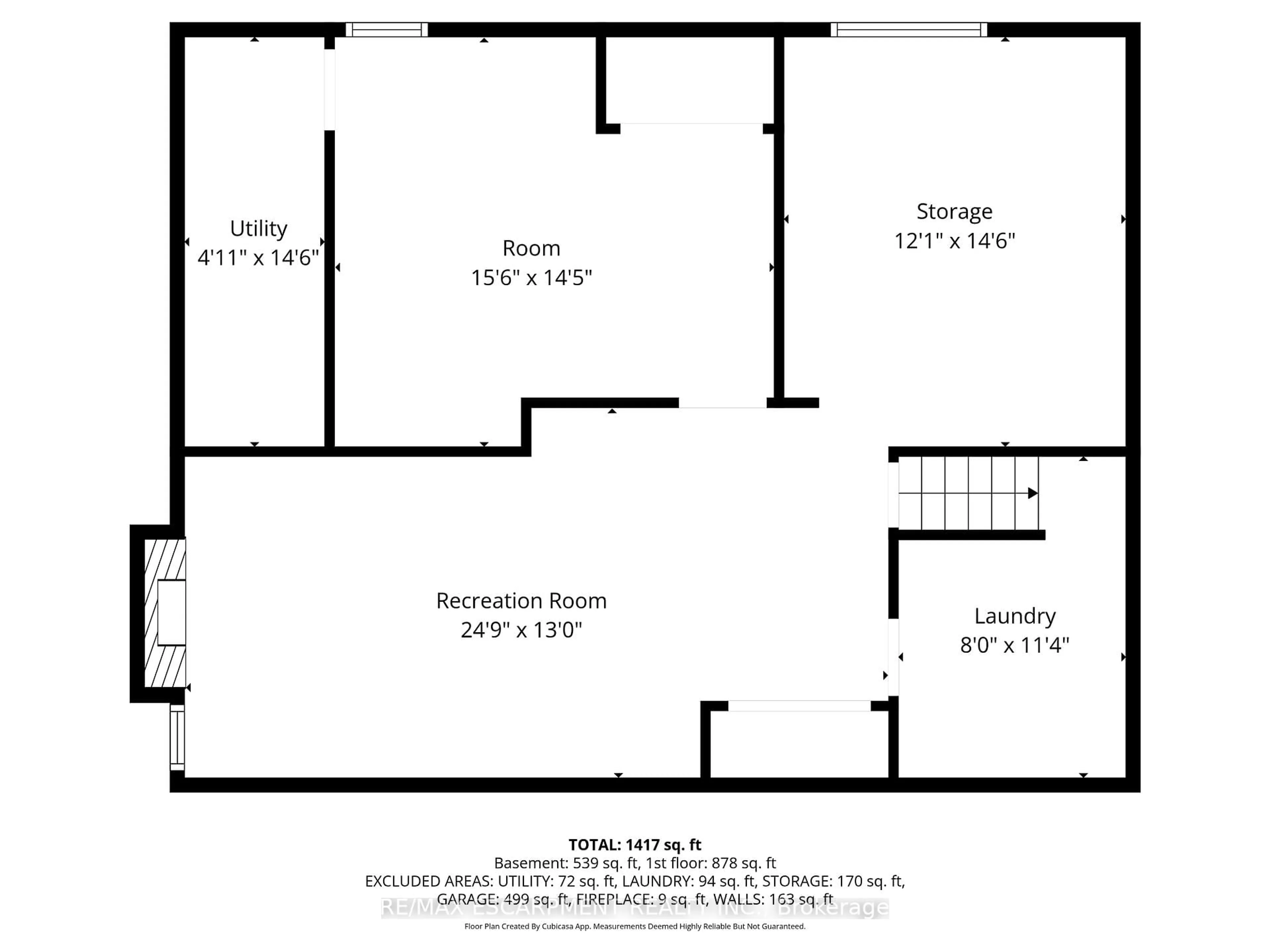 Floor plan for 208 Seneca Ave, Hamilton Ontario L9B 1M2