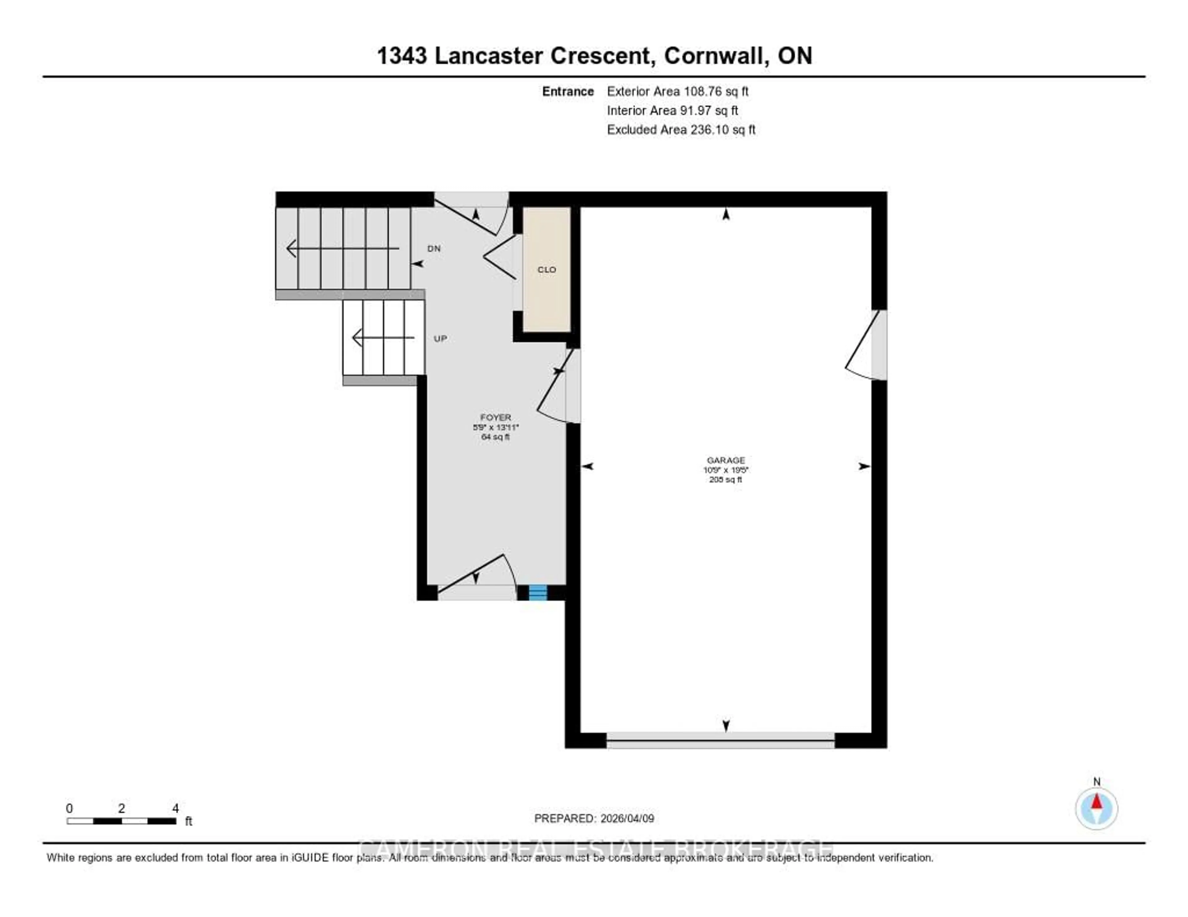 Floor plan for 1343 Lancaster Cres, Cornwall Ontario K6H 6R7